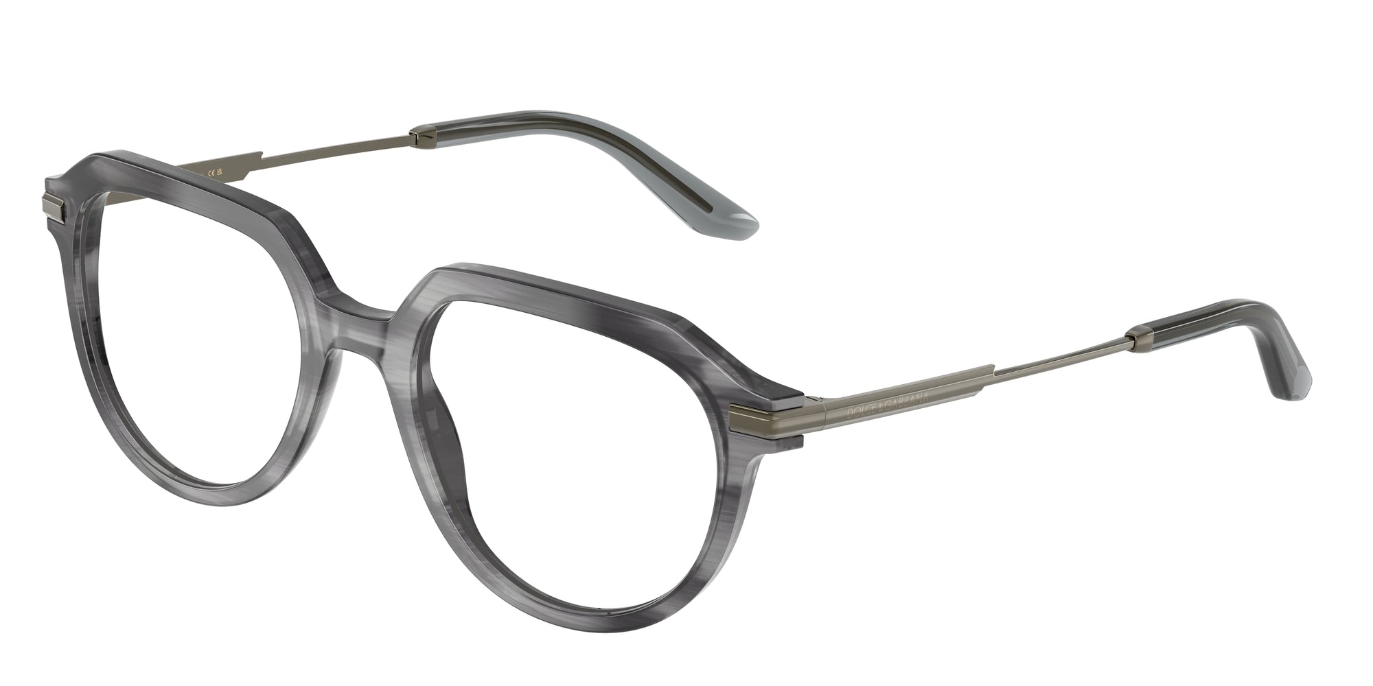 8056262254875 - Herren DG3402  3449 Rahmen von BRILLEN Acetat Grau Transparent Pantos Normal