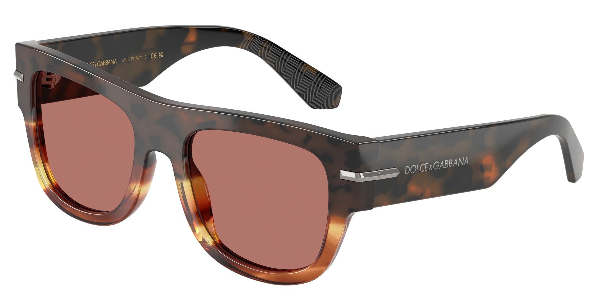 8056262256909 - Herren DG4484  3438M6 Gläser SONNENBRILLEN Acetat Braun Bordeaux Quadratisch Normal