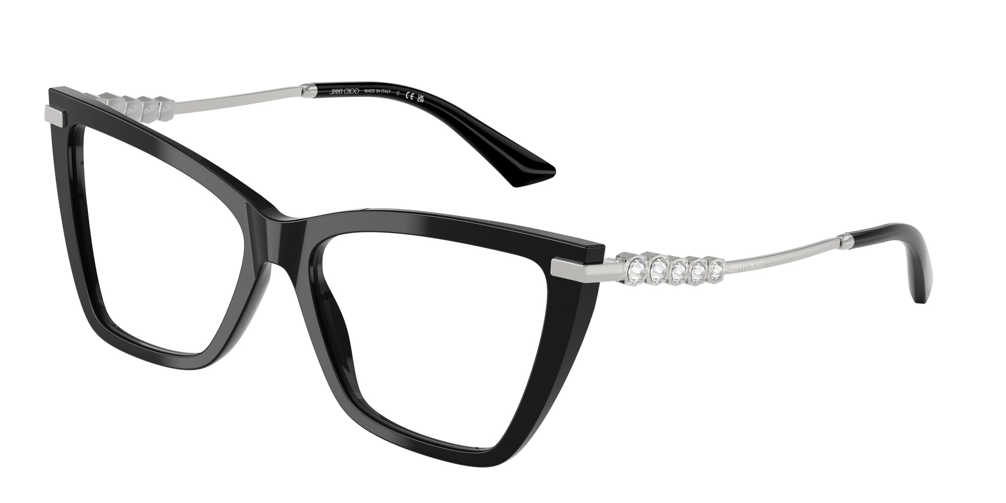 8056262267318 - Damen JC3020B  5000 Rahmen von BRILLEN Acetat Schwarz Transparent Cat Eye Normal