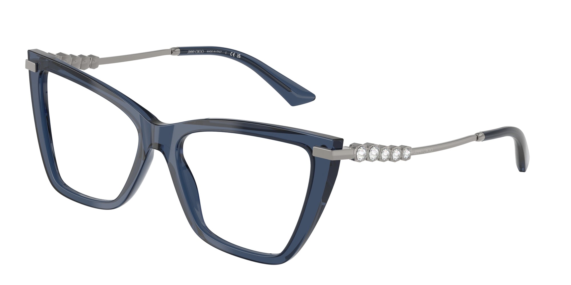 8056262267349 - Donna JC3020B  5035 Rahmen von BRILLEN Acetato Blu Trasparente Cat Eye Normale