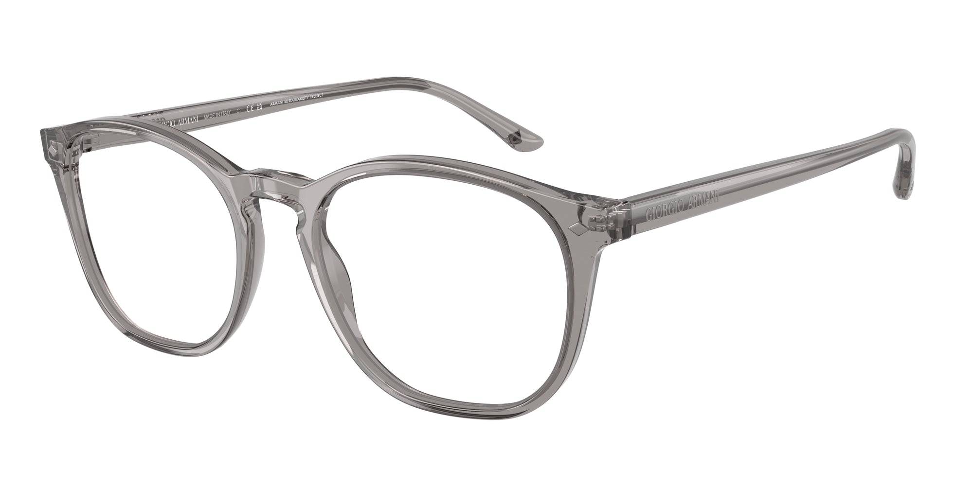 8056262269282 - Herren AR7074  6070 Rahmen von BRILLEN Acetat Grau Transparent Pantos Normal