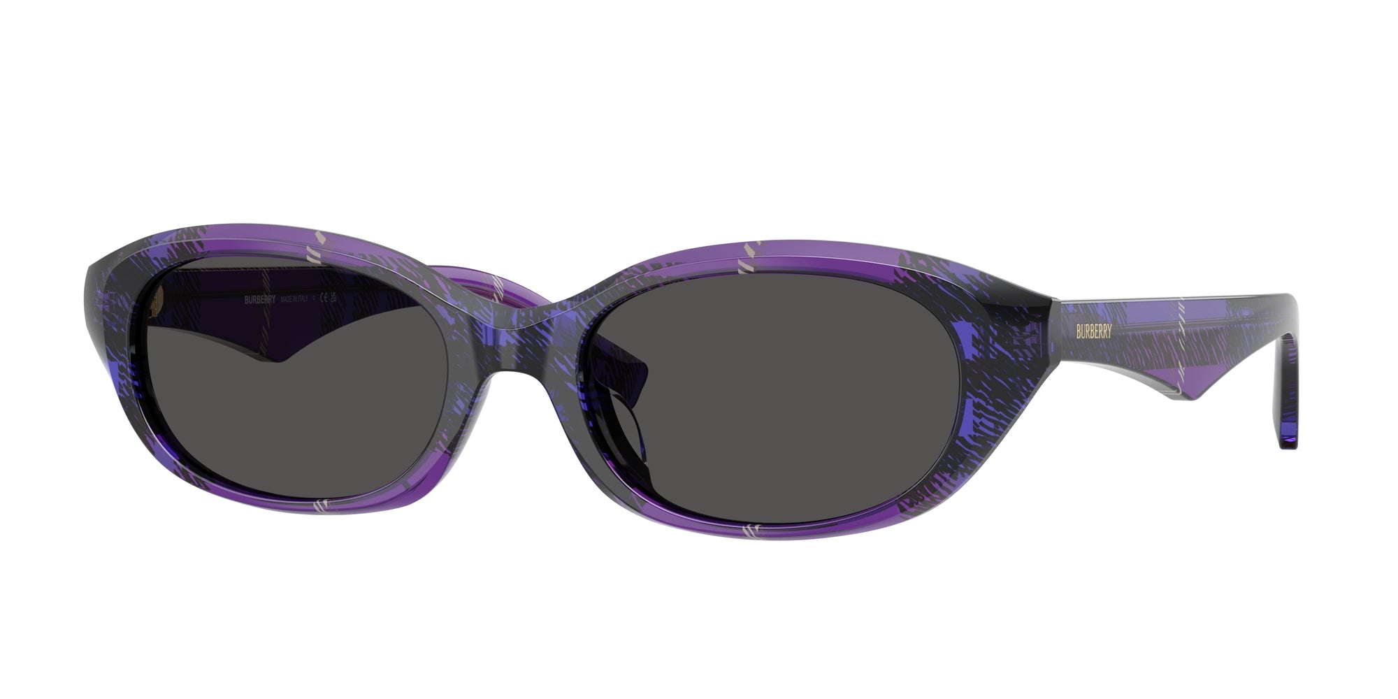 8056262283813 - Damen BE4447D  411387 Gläser SONNENBRILLEN Acetat Violett Grau Rund Normal