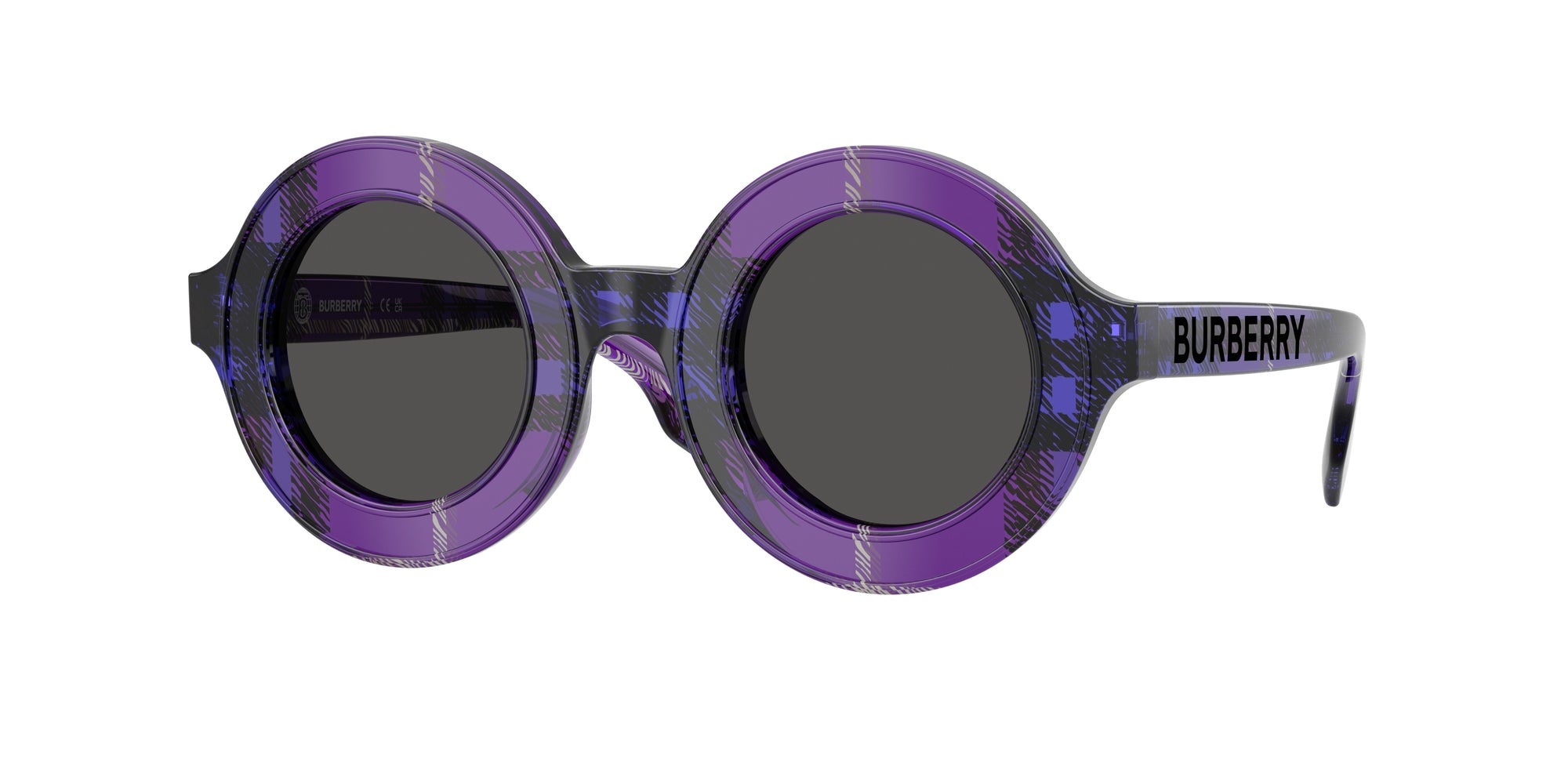 8056262284674 - Unisex JB4386  411387 Gläser SONNENBRILLEN Acetat Violett Grau Rund Normal