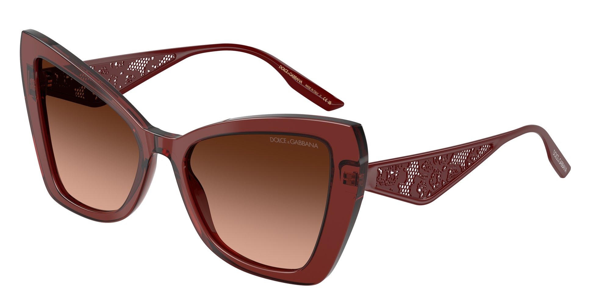 8056262293812 - Damen DG4489  30455M Gläser SONNENBRILLEN Acetat Rot Rosa Cat Eye Normal Schattiert