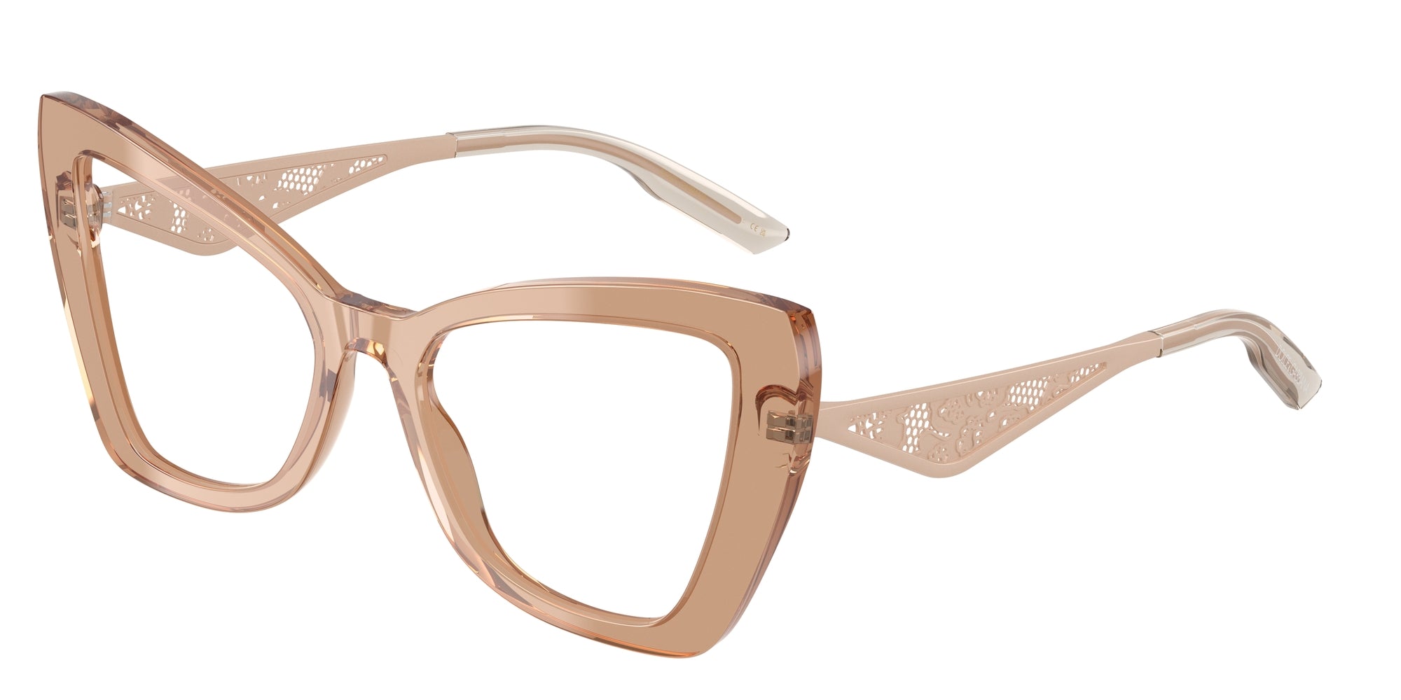 8056262293942 - Damen DG3409  3432 Rahmen von BRILLEN Acetat Braun Transparent Cat Eye Normal