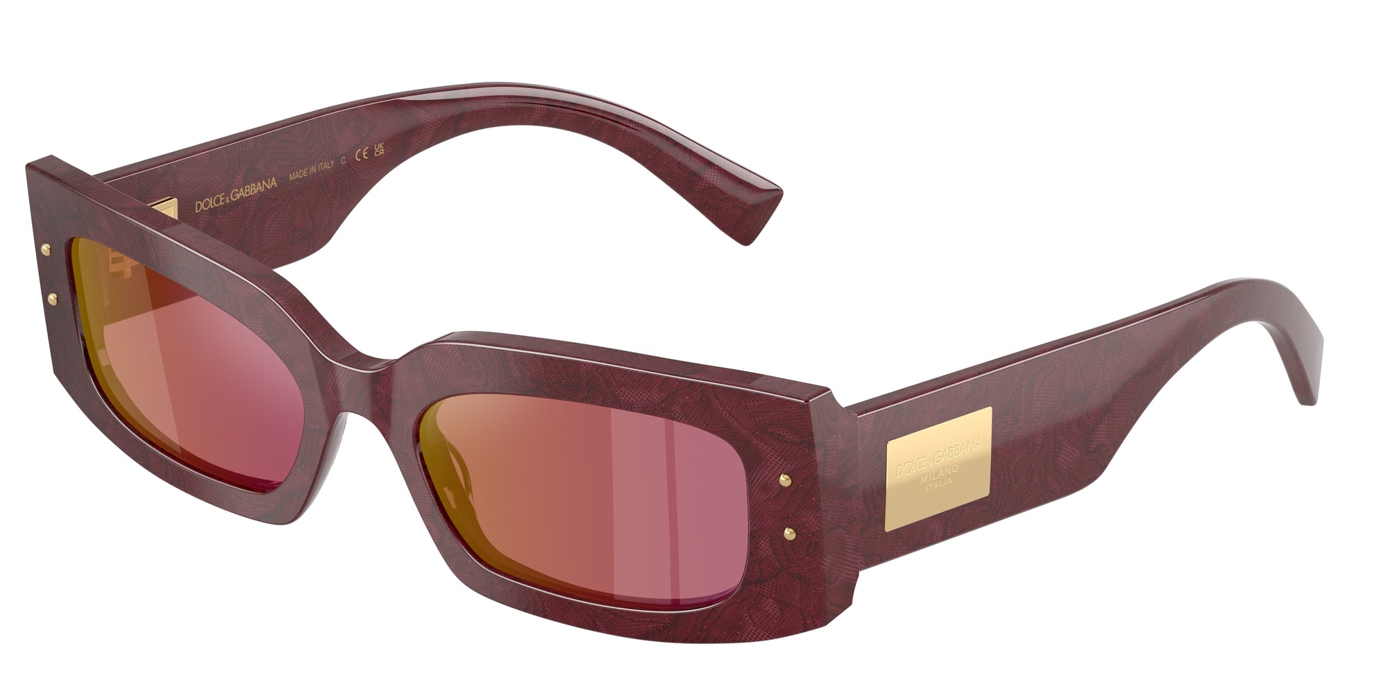 8056262296905 - Damen DG4479  3442D0 Gläser SONNENBRILLEN Acetat Multi-Farben Violett Quadratisch Gespiegelt