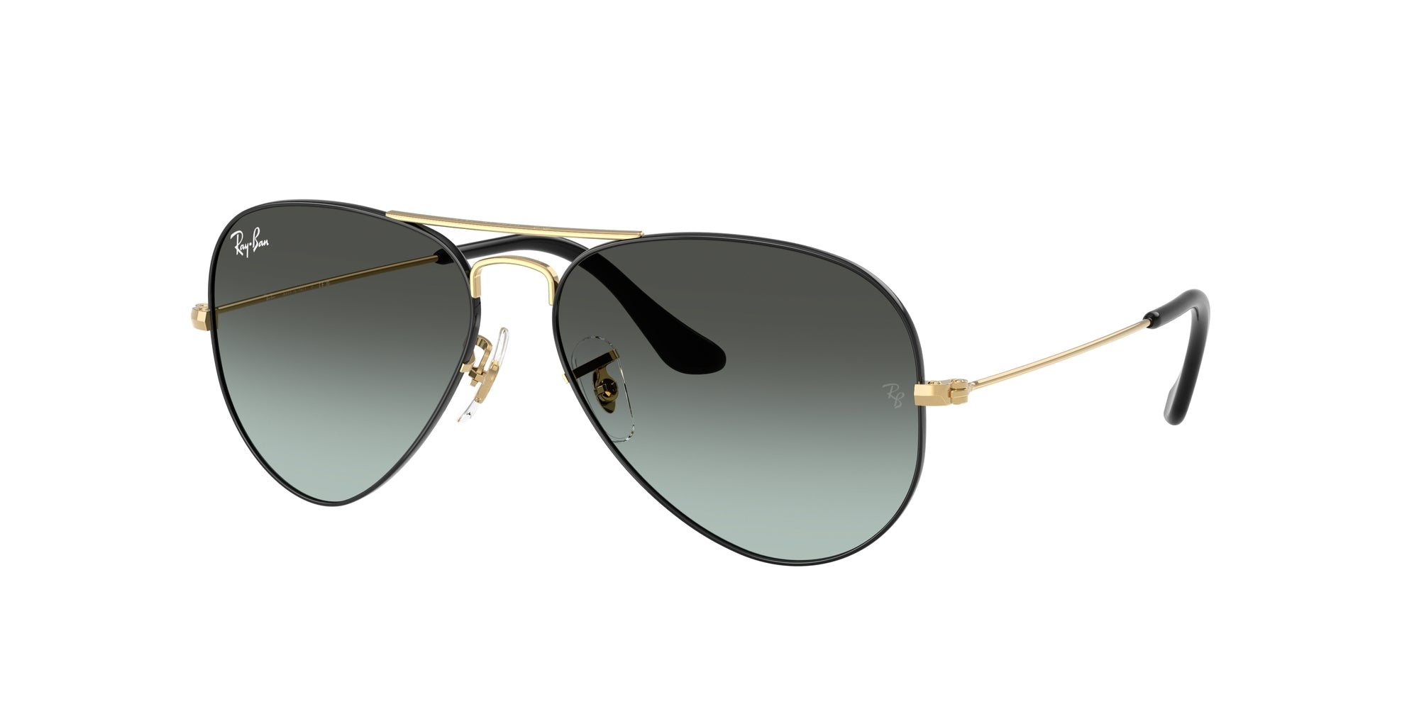 8056262302293 - Unisex RB3025 AVIATOR 9271GK Gläser SONNENBRILLEN Metall Schwarz Blau Pilot Normal Schattiert
