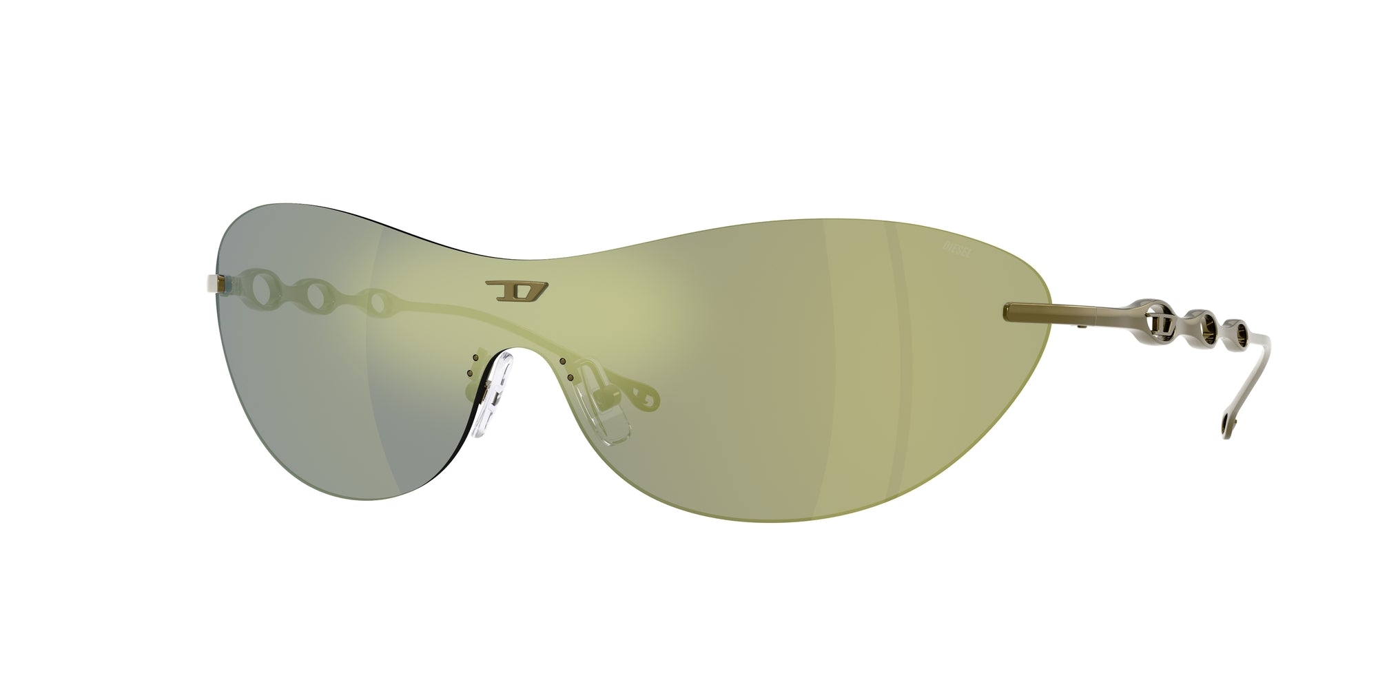 8056262303399 - DIESEL Unisex DL1006  114 J2 Gläser SONNENBRILLEN Metall Grün Grün Rund Normal