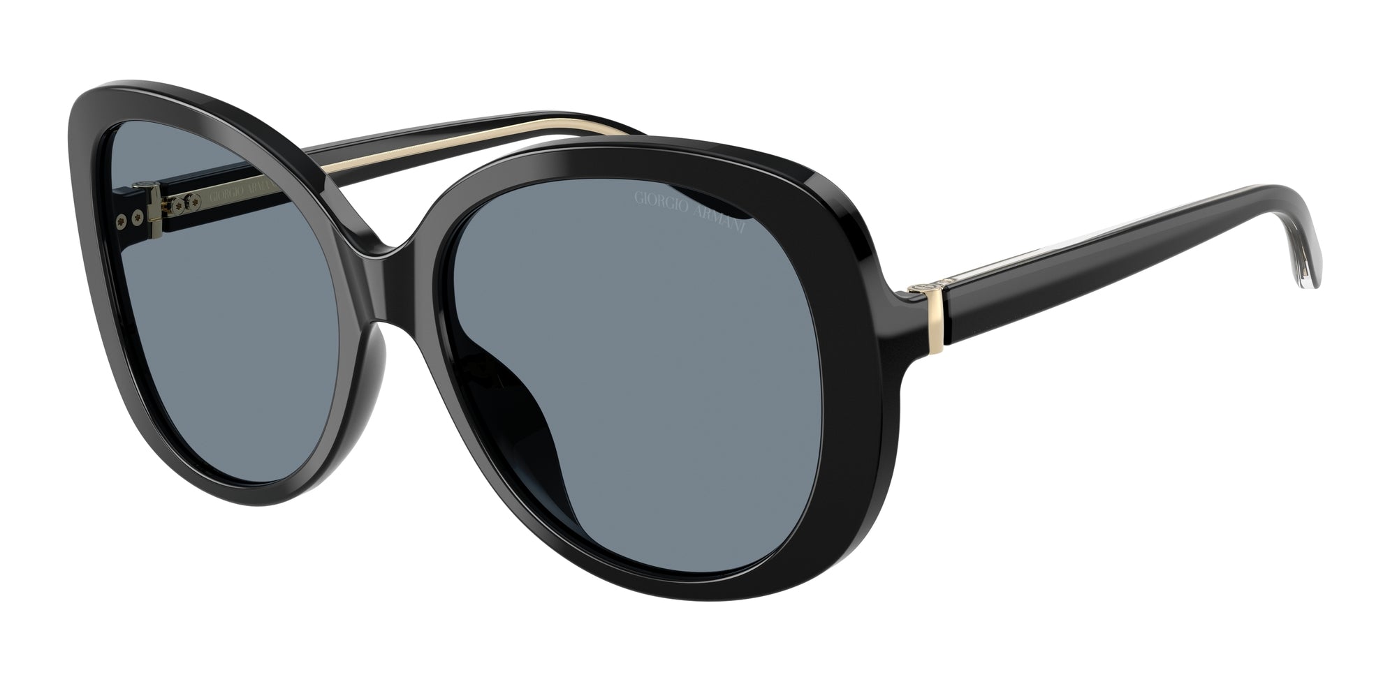 8056262316689 - Damen AR8229U  587556 Gläser SONNENBRILLEN Acetat Schwarz Blau Rund Normal