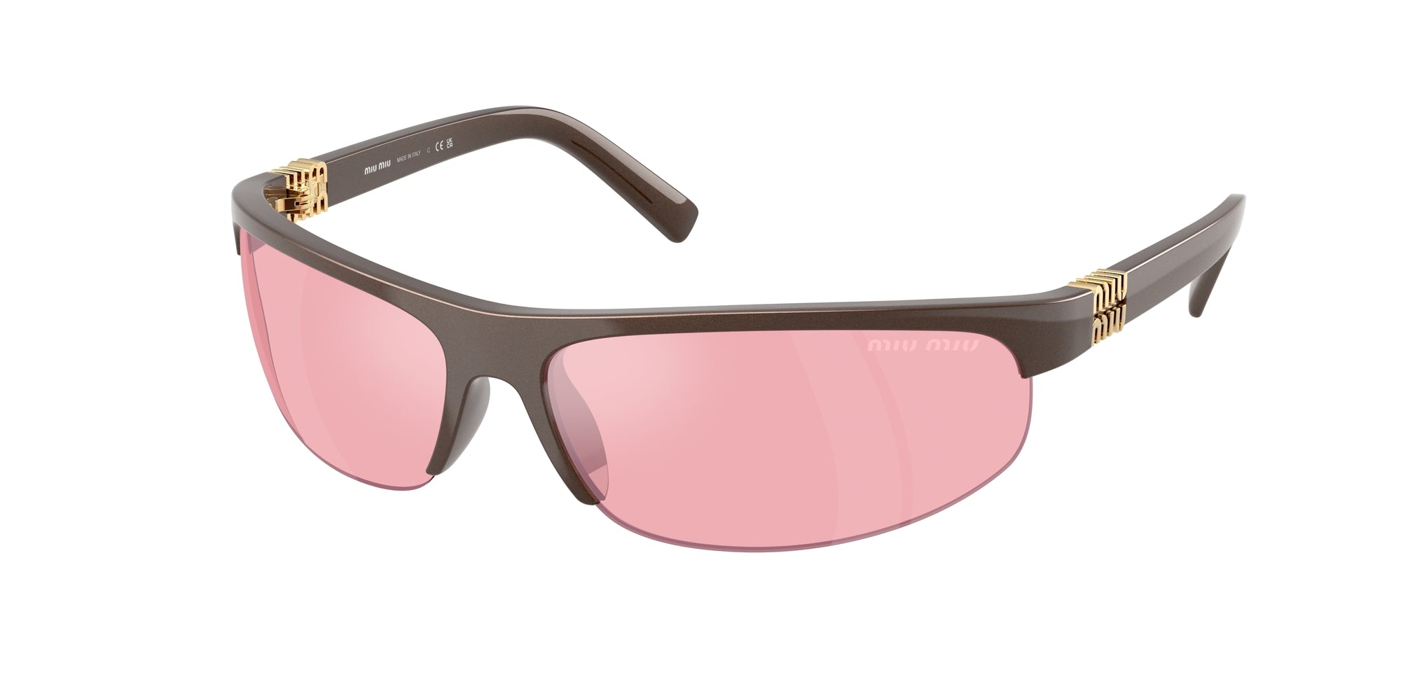 8056262316801 - Damen MU A02S 14Y70J Gläser SONNENBRILLEN Injiziert Braun Rosa Rund Normal 8056262316801 - Damen MU A02S 14Y70J Gläser SONNENBRILLEN Injiziert Braun Rosa Rund Normal