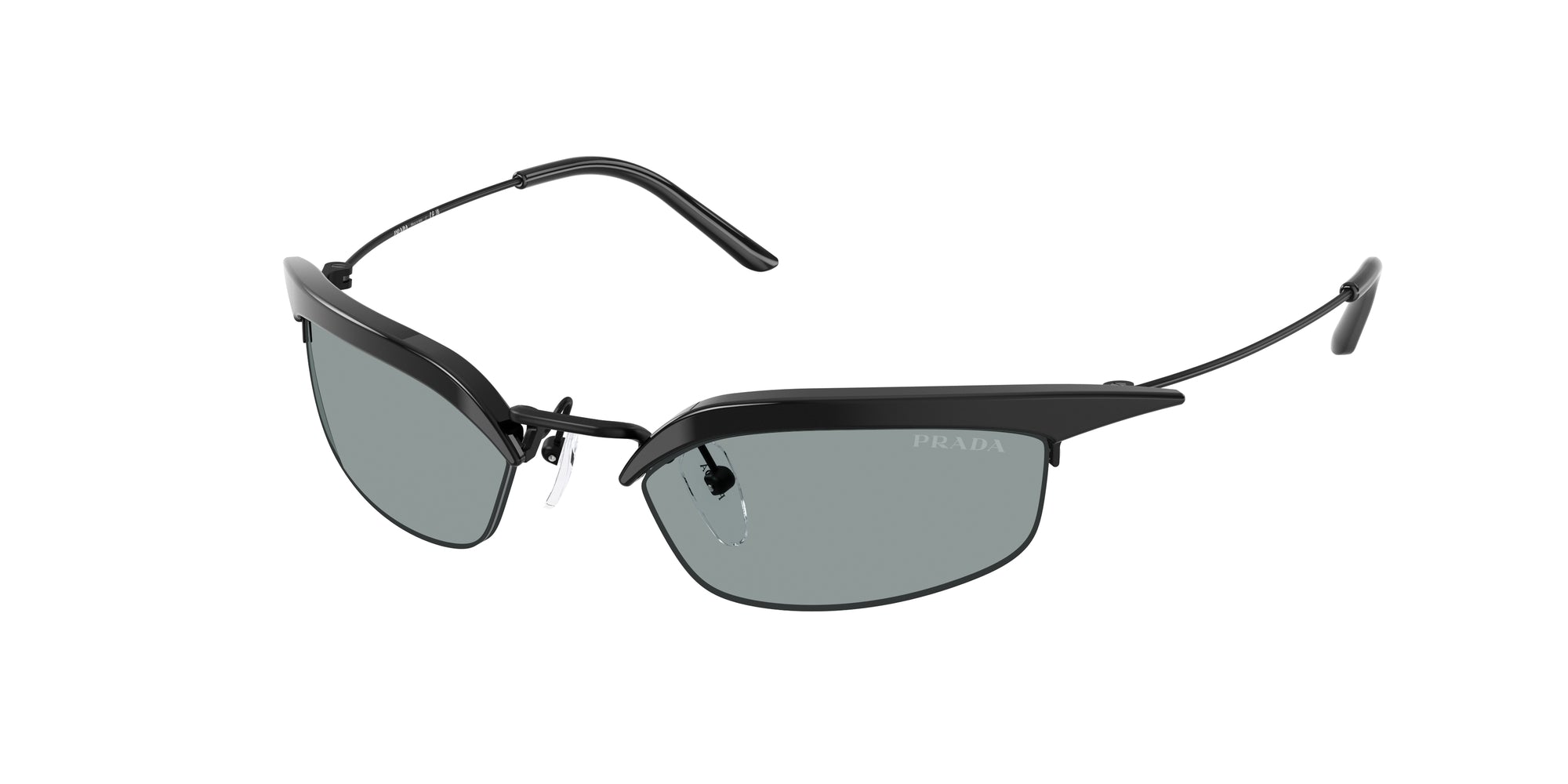 8056262322154 - Damen PR B50S  1AB3C2 Gläser SONNENBRILLEN Metall Schwarz Grau Quadratisch Normal