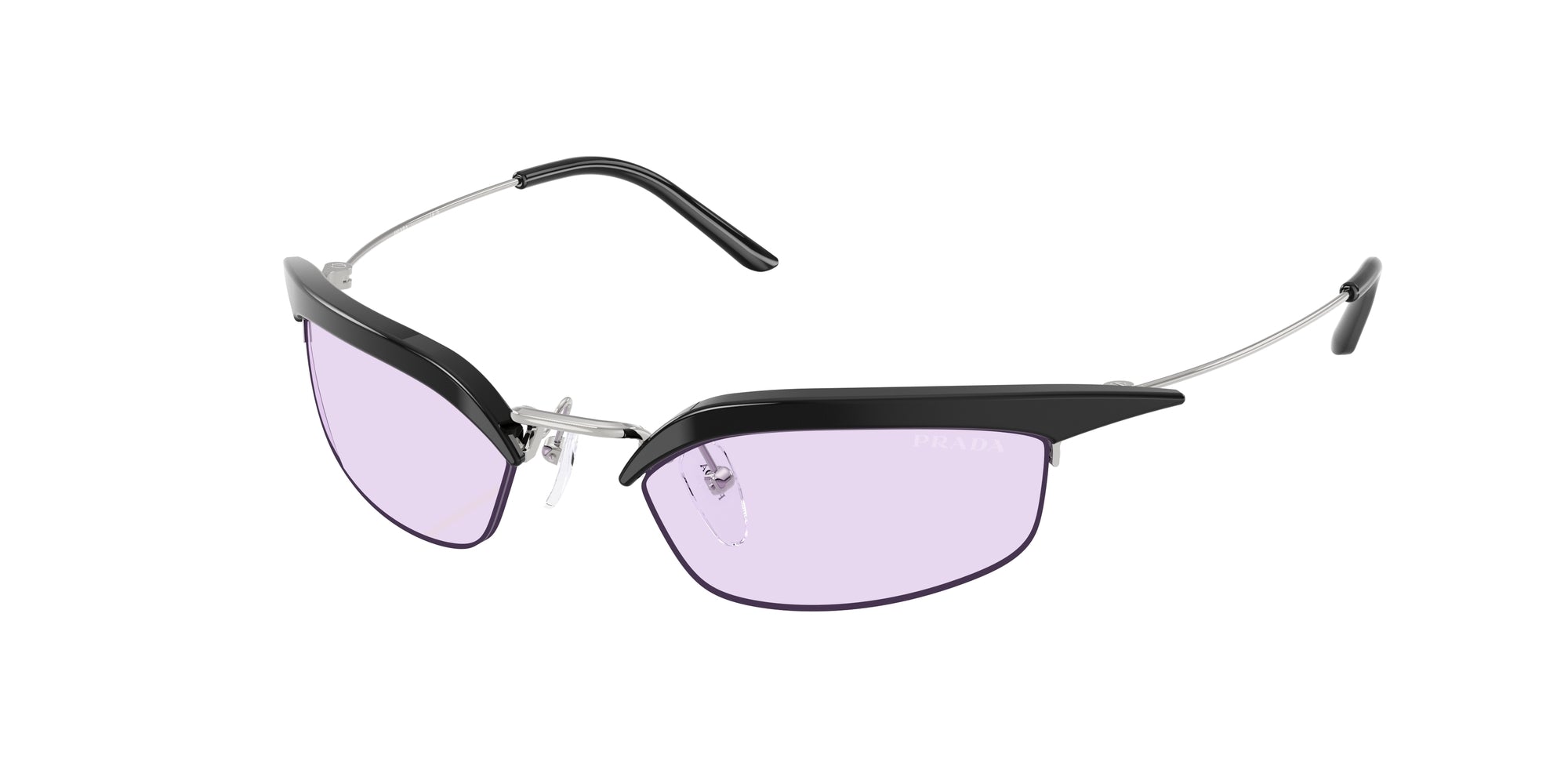 8056262322161 - Damen PR B50S  TZM40J Gläser SONNENBRILLEN Metall Schwarz Violett Quadratisch Normal