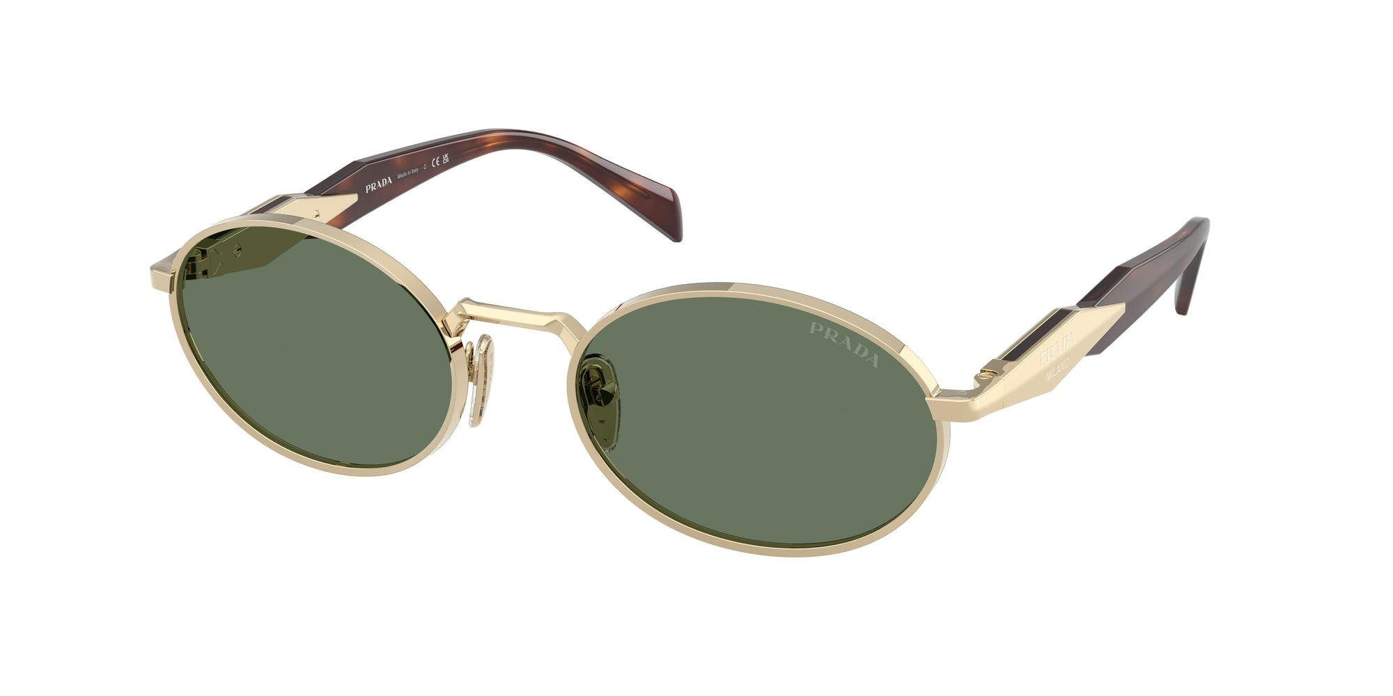 8056262349915 - Damen PR 65ZS ZVN70L Gläser SONNENBRILLEN Metall Gold Grün Rund Normal 8056262349915 - Damen PR 65ZS ZVN70L Gläser SONNENBRILLEN Metall Gold Grün Rund Normal