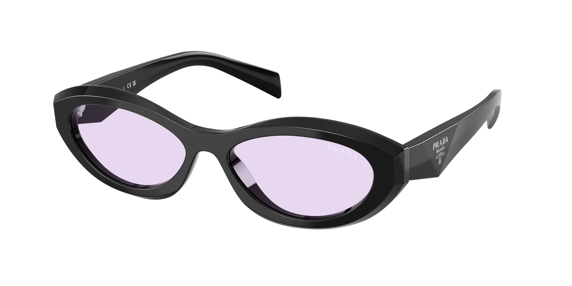 8056262360231 - Damen PR 26ZS  16K40J Gläser SONNENBRILLEN Acetat Schwarz Violett Geometrisch Normal