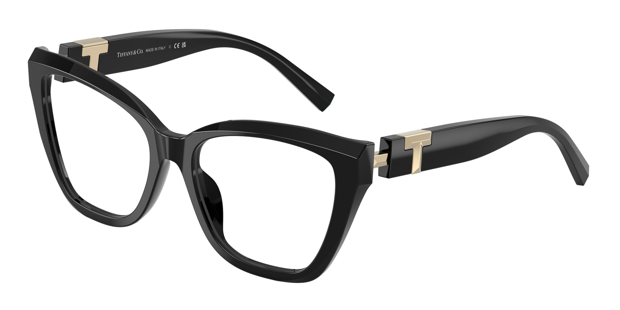 8056262364840 - Damen TF2271  8001 Rahmen von BRILLEN Acetat Schwarz Transparent Cat Eye Normal