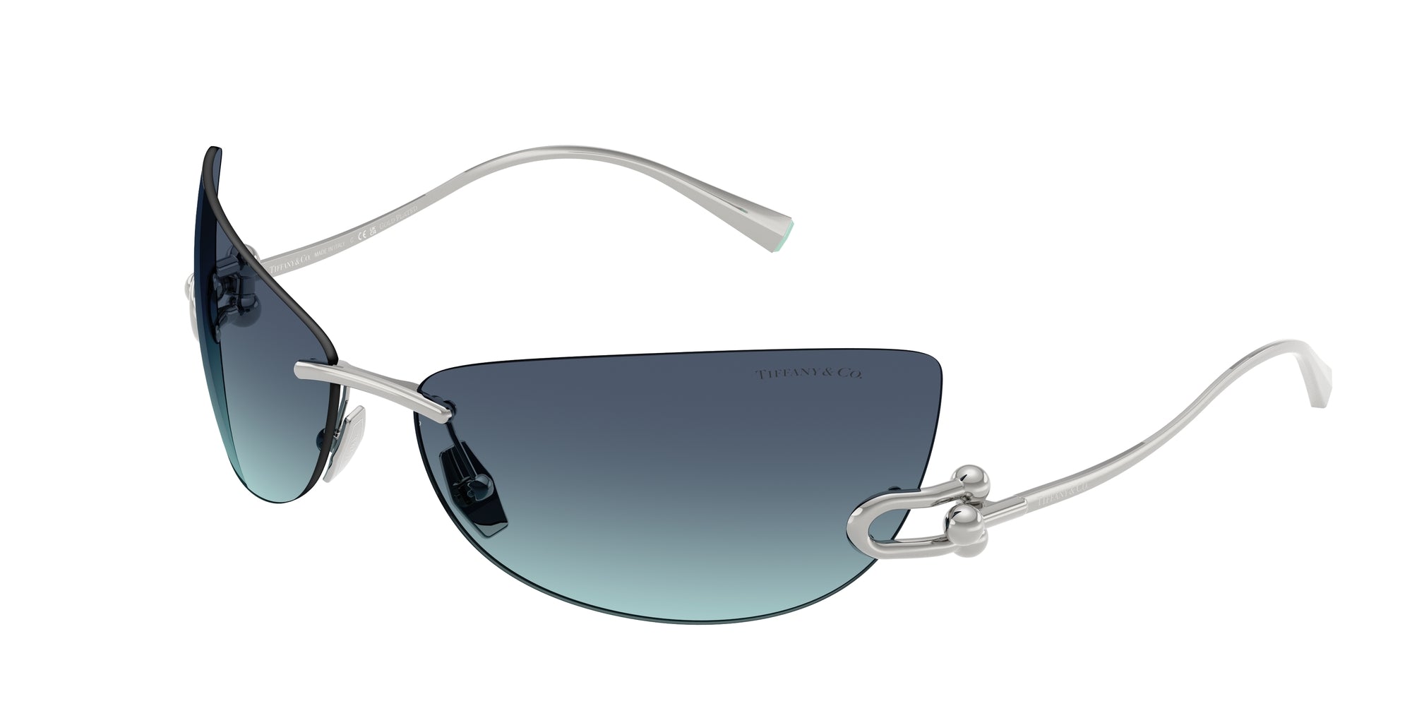 8056262365441 - Damen TF3112K  62139S Gläser SONNENBRILLEN Metall Silber Blau Geometrisch Normal Schattiert