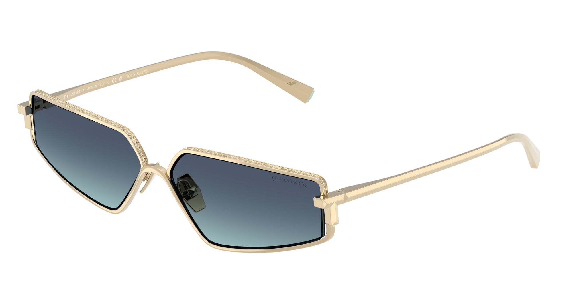 8056262365656 - Damen TF3113KB 62239S Gläser SONNENBRILLEN Metall Gold Blau Geometrisch Normal Schattiert 8056262365656 - Damen TF3113KB 62239S Gläser SONNENBRILLEN Metall Gold Blau Geometrisch Normal Schattiert