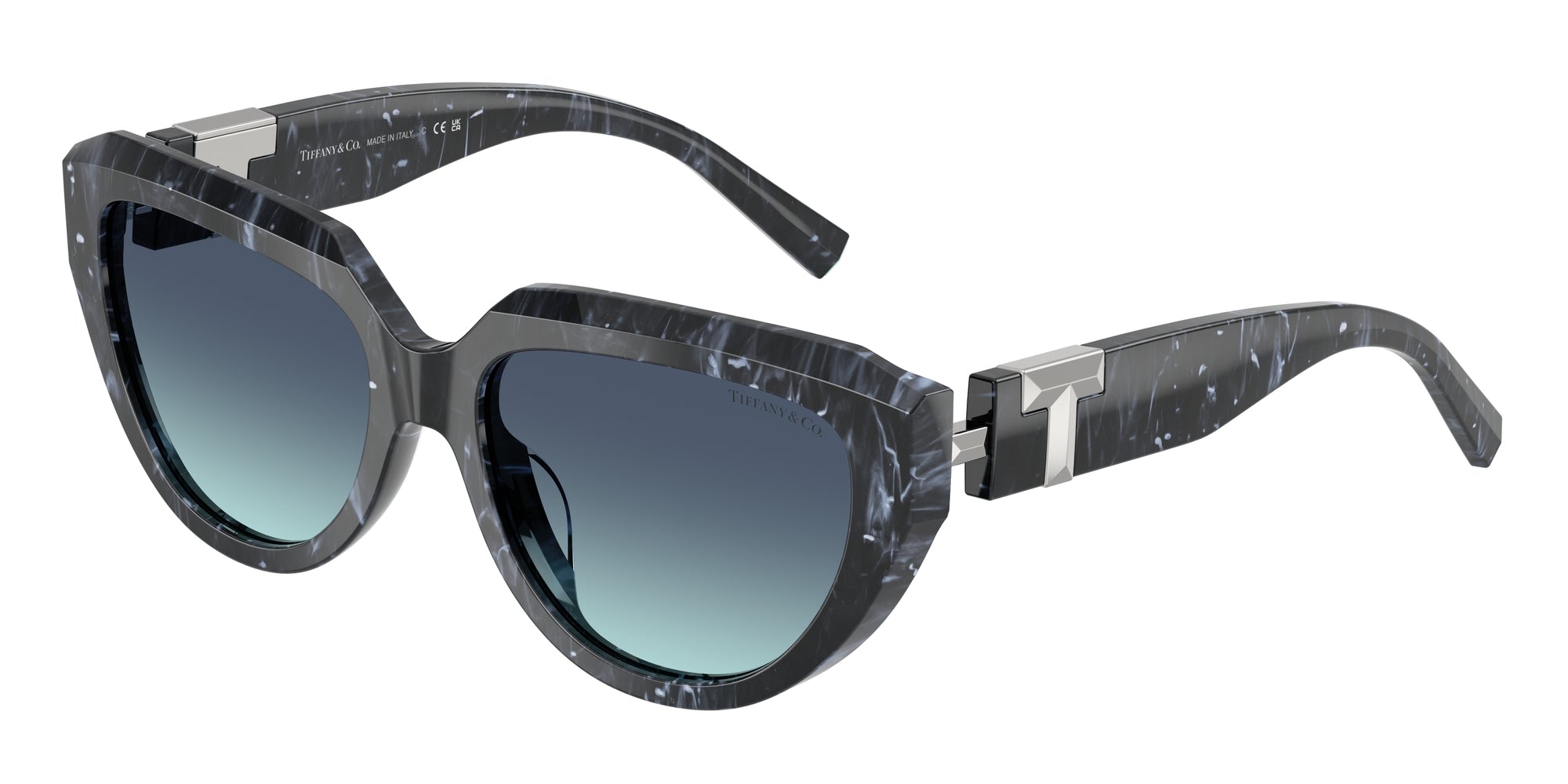 8056262366554 - Damen TF4238U  84349S Gläser SONNENBRILLEN Acetat Schwarz Blau Pillow Normal Schattiert