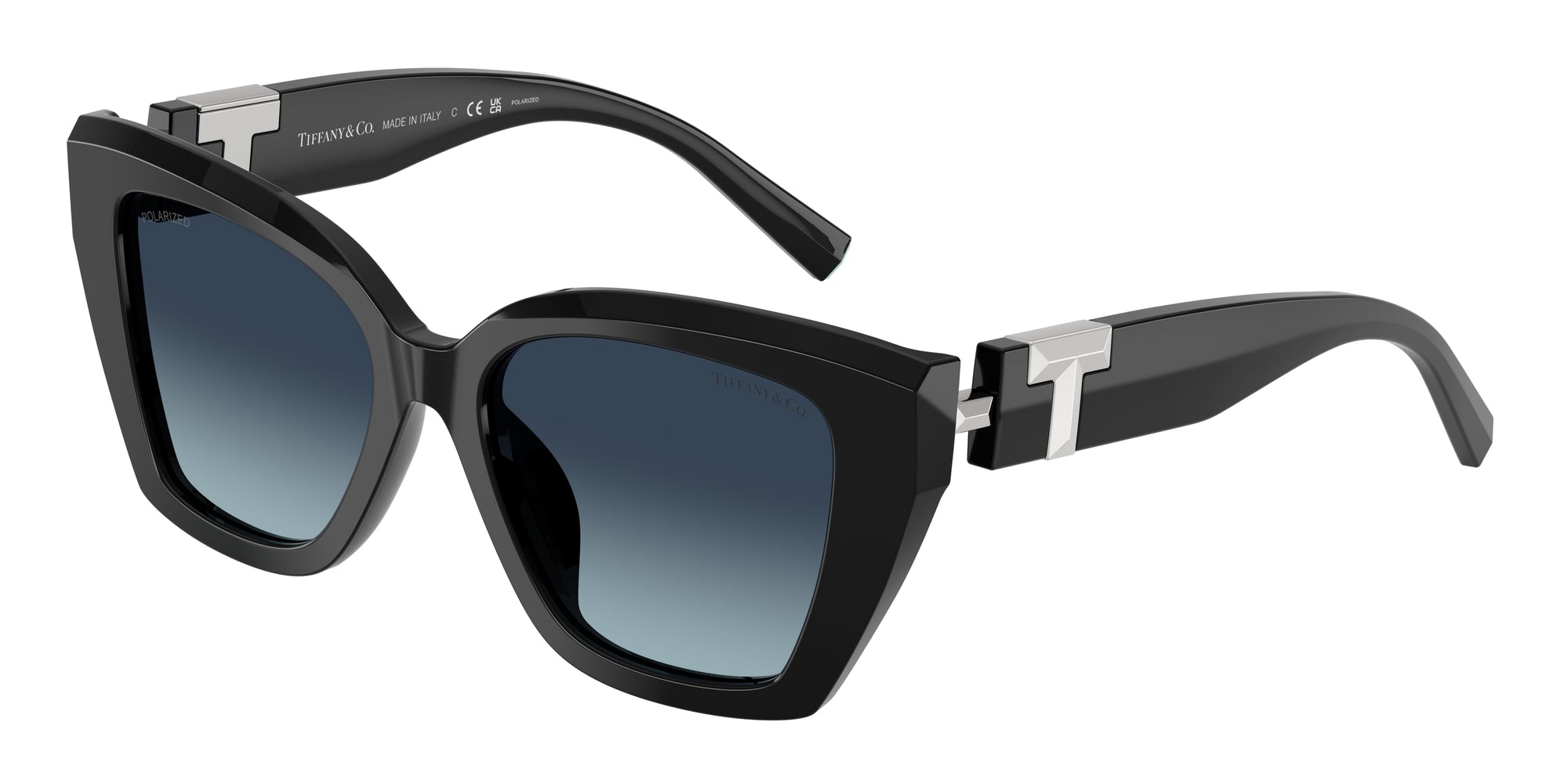 8056262367209 - Damen TF4239U  83944U Gläser SONNENBRILLEN Acetat Schwarz Blau Quadratisch Polarisiert Schattiert