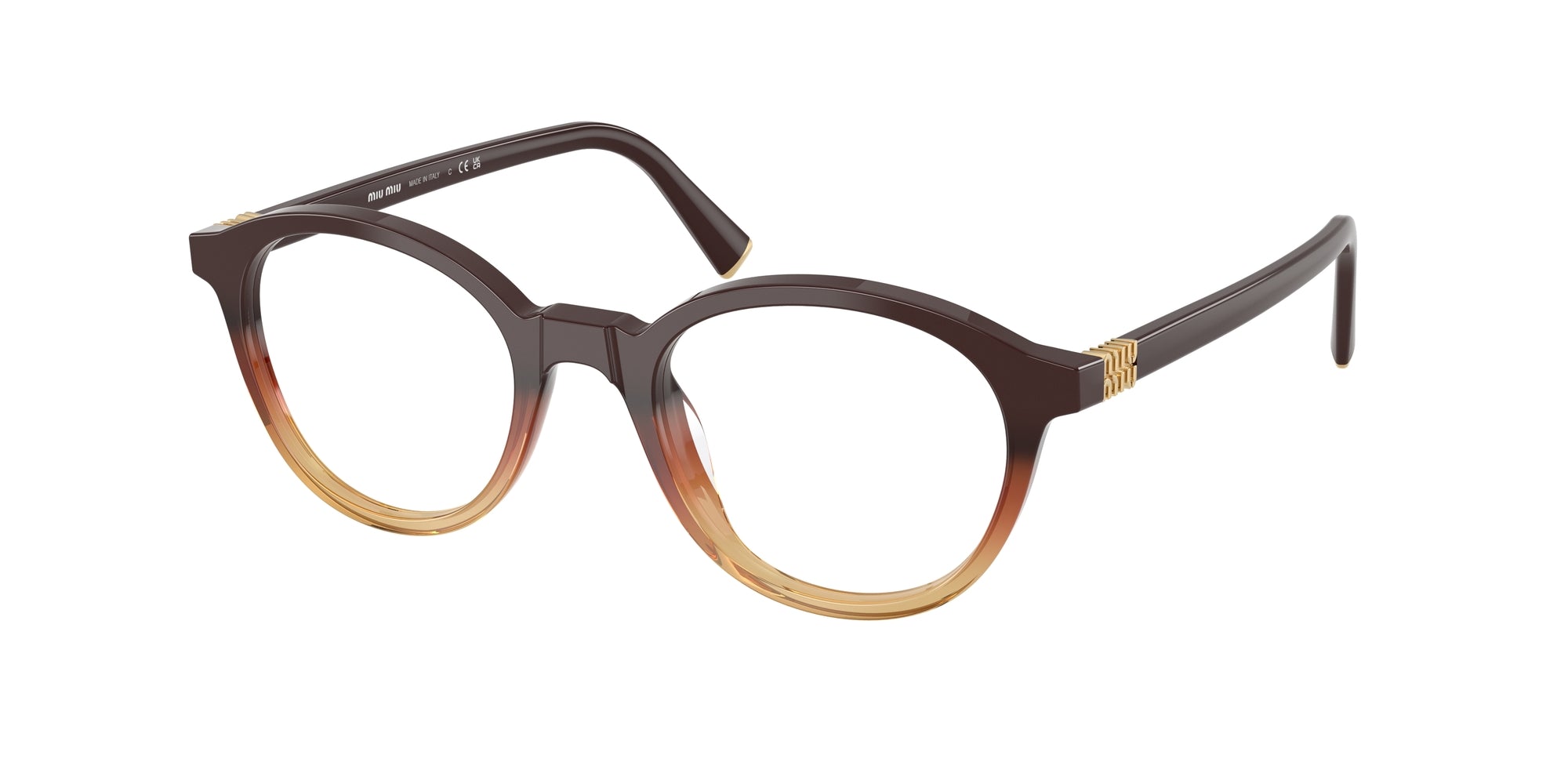 8056262398616 - Damen MU 02WV 24C1O1 Rahmen von BRILLEN Acetat Braun Transparent Rund Normal 8056262398616 - Damen MU 02WV 24C1O1 Rahmen von BRILLEN Acetat Braun Transparent Rund Normal