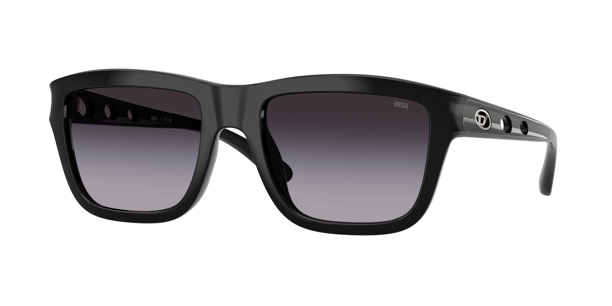 8056262398975 - DIESEL Unisex DL3006U  20018G Gläser SONNENBRILLEN Injiziert Schwarz Grau Quadratisch Normal Schattiert