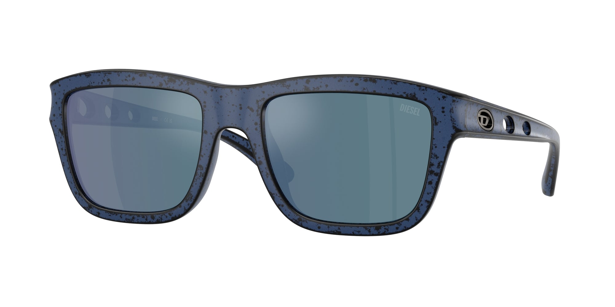 8056262399002 - DIESEL Unisex DL3006U  201425 Gläser SONNENBRILLEN Injiziert Blau Blau Quadratisch Gespiegelt