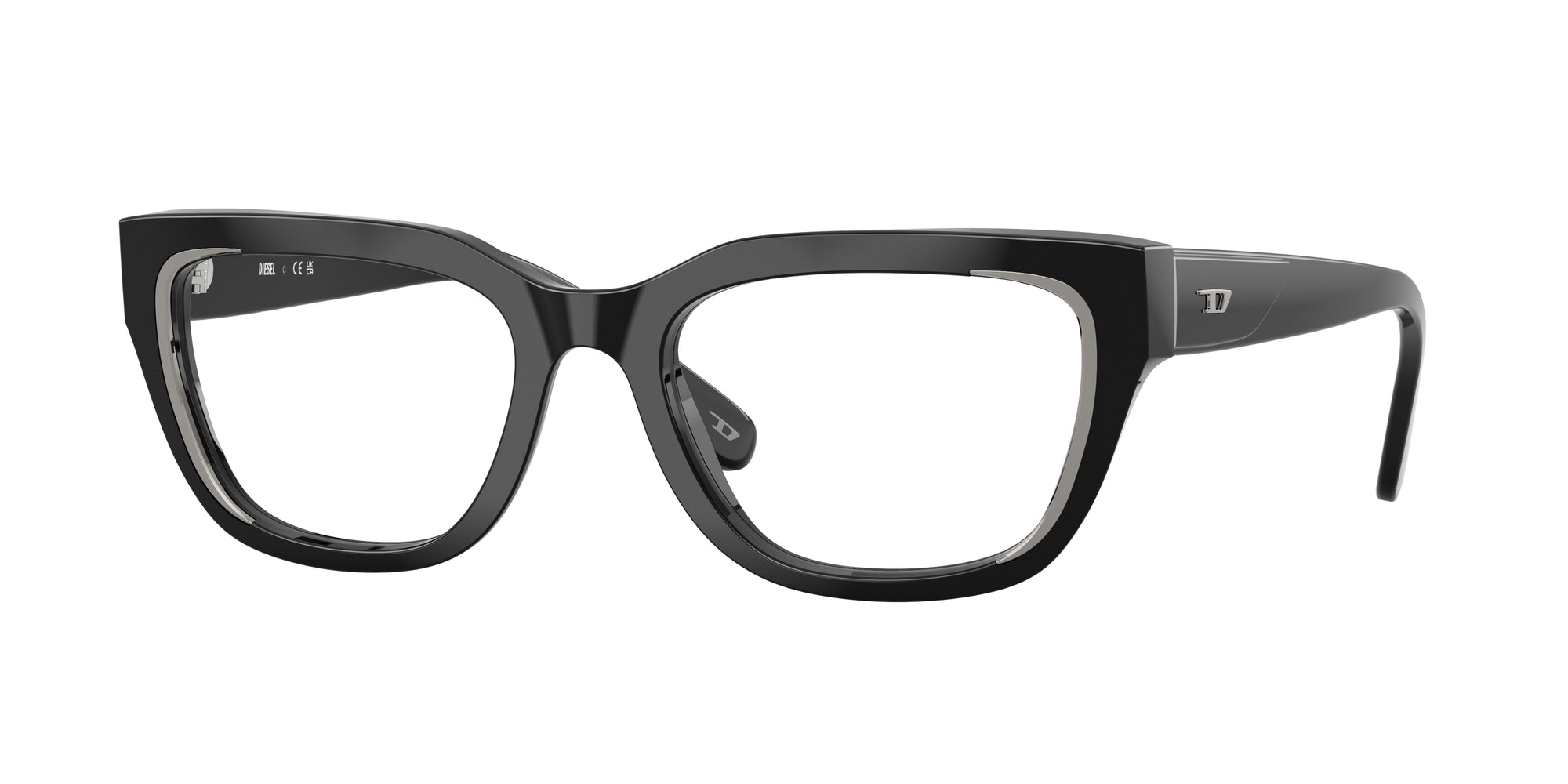 8056262399330 - DIESEL Unisex DL4003F 2001 Rahmen von BRILLEN Acetat Schwarz Transparent Quadratisch Normal 8056262399330 - DIESEL Unisex DL4003F 2001 Rahmen von BRILLEN Acetat Schwarz Transparent Quadratisch Normal