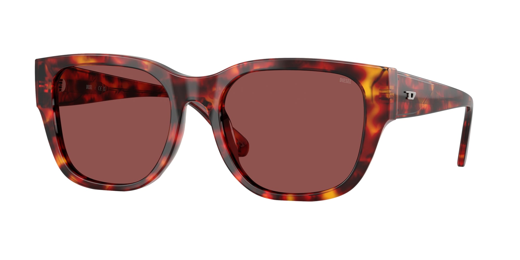 8056262399538 - DIESEL Unisex DL2005  202375 Gläser SONNENBRILLEN Acetat Schildkröte Violett Quadratisch Normal