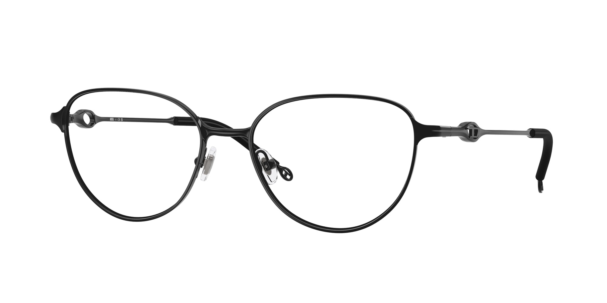 8056262399712 - DIESEL Unisex DL5003  1002 Rahmen von BRILLEN Metall Schwarz Transparent Rund Normal