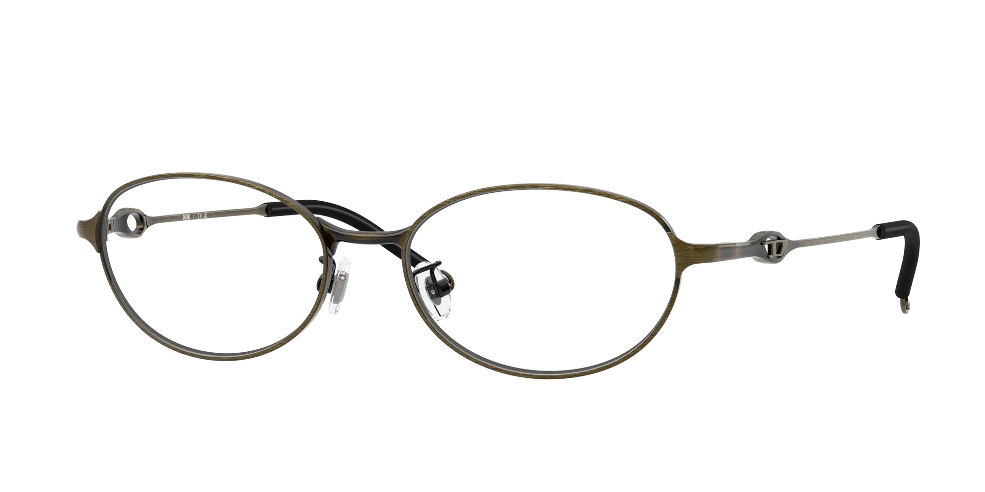 8056262399835 - DIESEL Unisex DL5004D  1029 Rahmen von BRILLEN Metall Grün Transparent Rund Normal