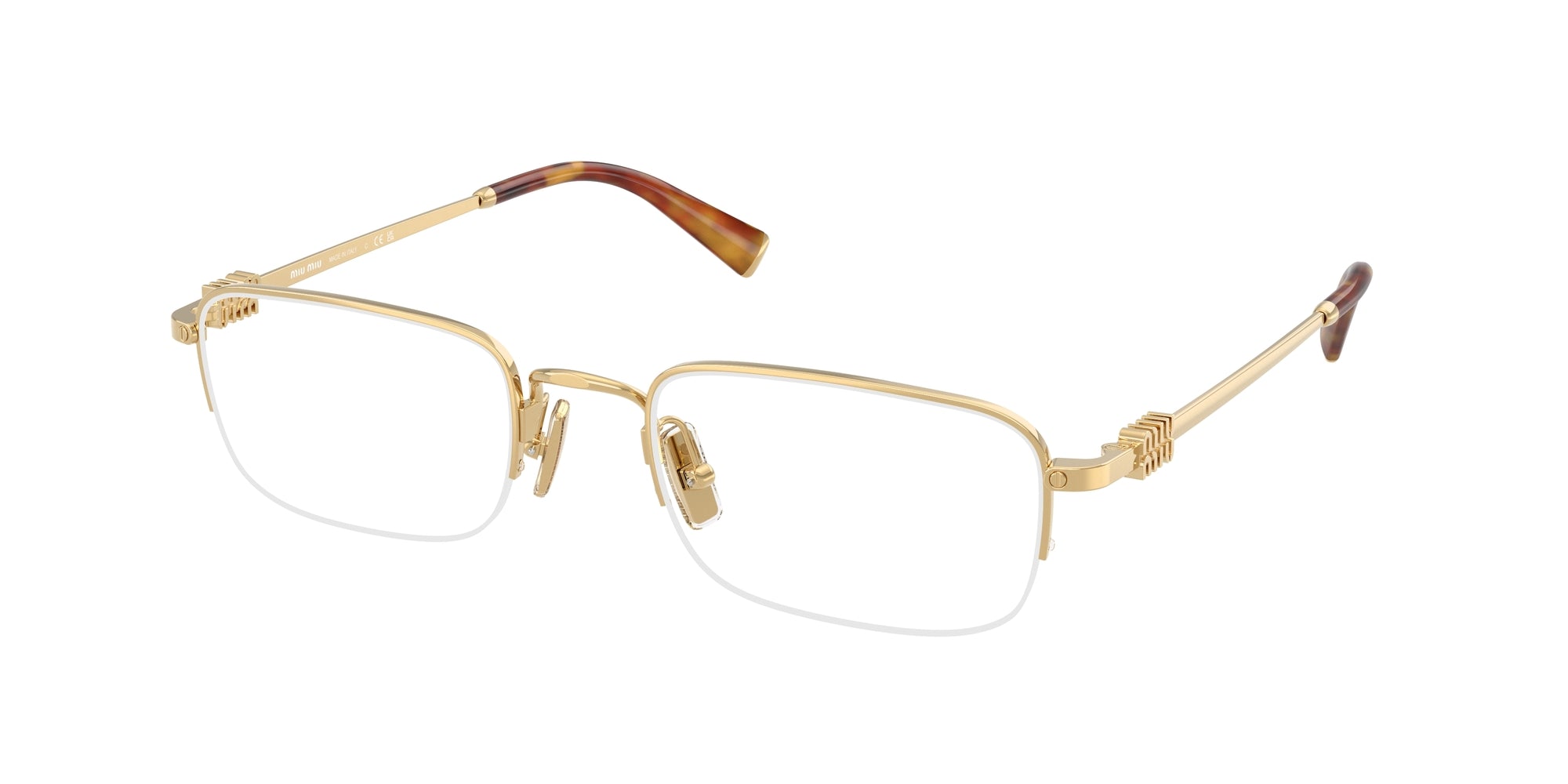 8056262411131 - Damen MU 52WV 5AK1O1 Rahmen von BRILLEN Metall Gold Transparent Quadratisch Normal 8056262411131 - Damen MU 52WV 5AK1O1 Rahmen von BRILLEN Metall Gold Transparent Quadratisch Normal