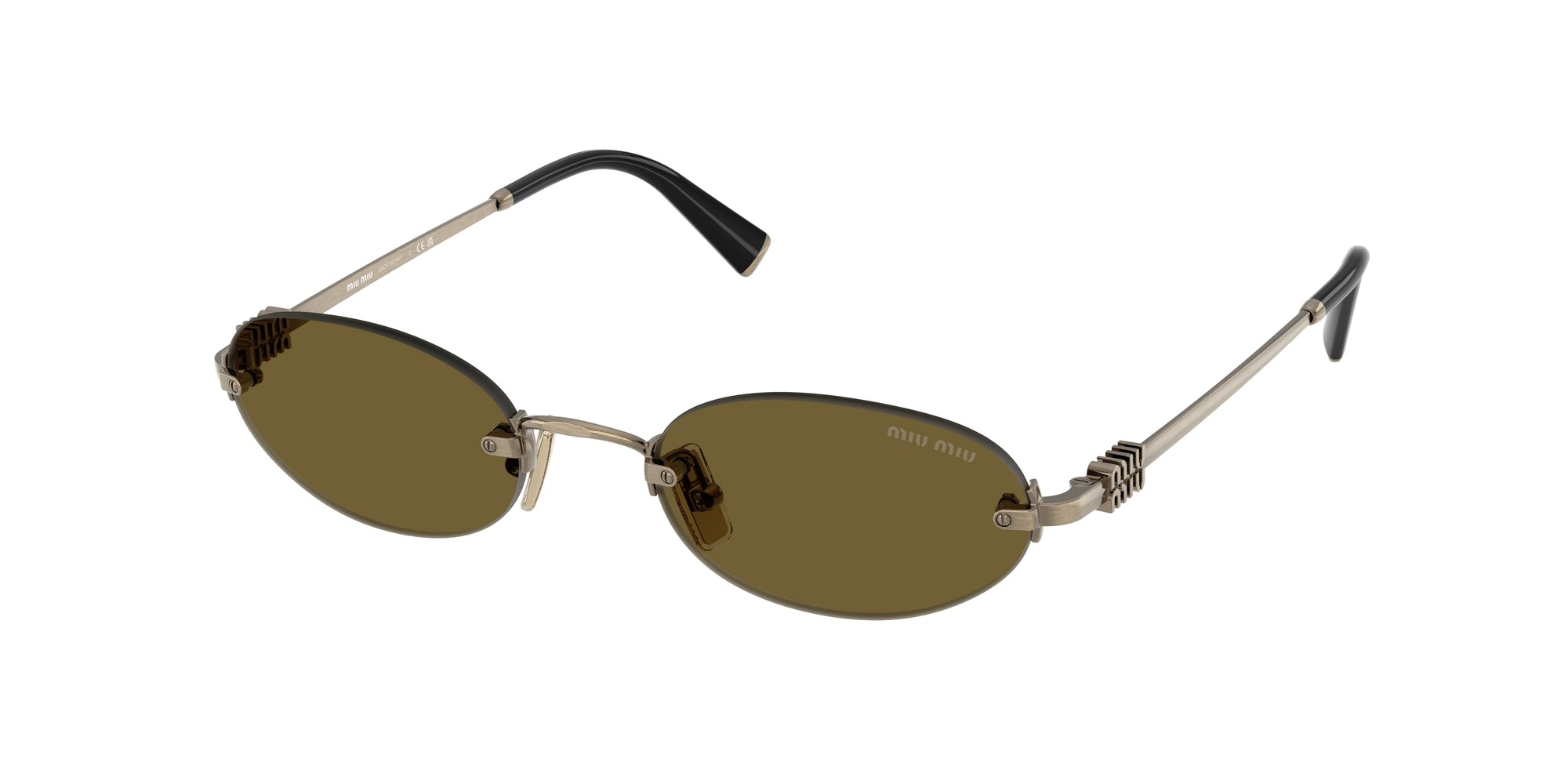 8056262413135 - Damen MU A54S 26C09Z Gläser SONNENBRILLEN Metall Gold Braun Rund Normal 8056262413135 - Damen MU A54S 26C09Z Gläser SONNENBRILLEN Metall Gold Braun Rund Normal