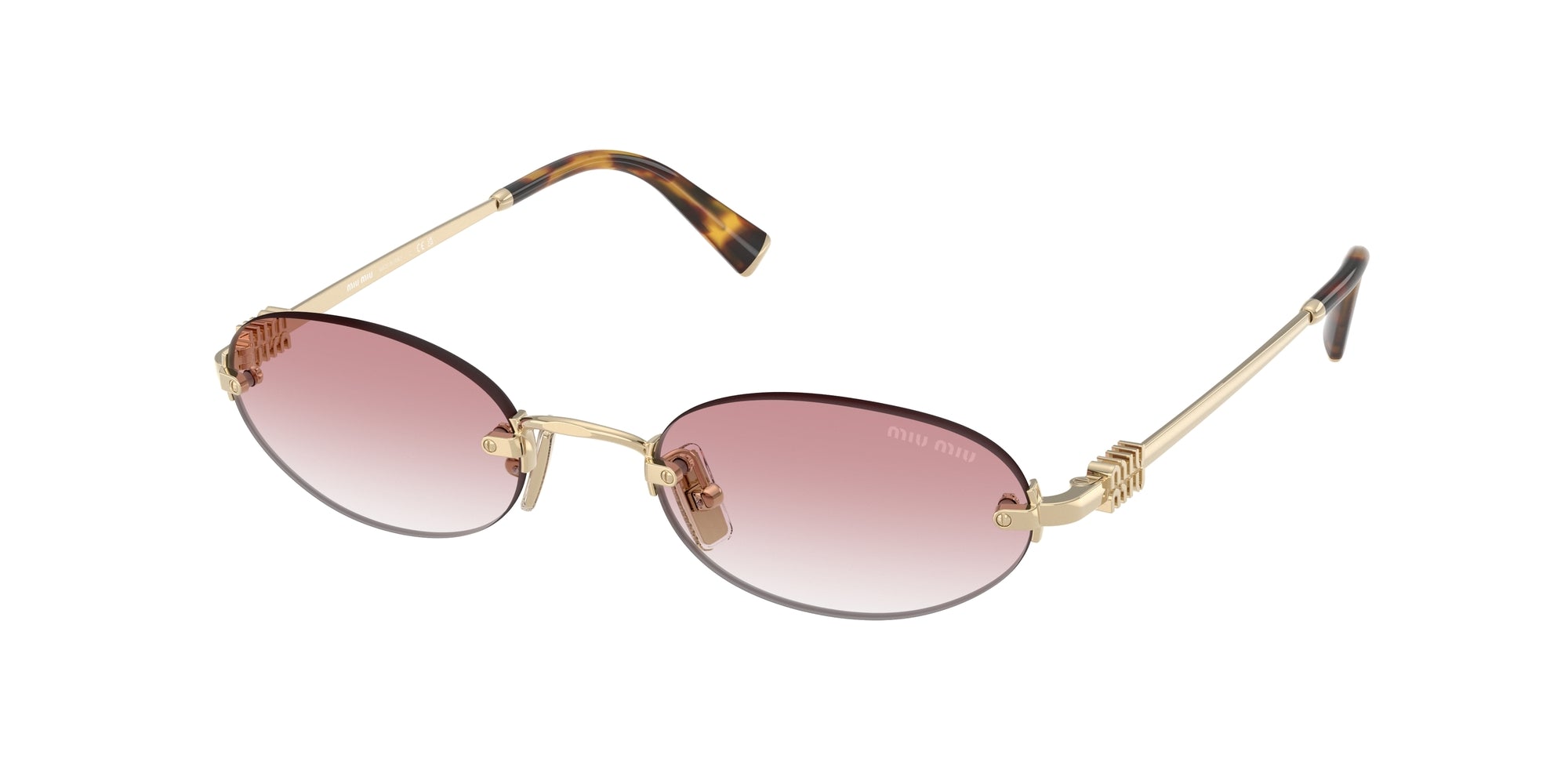8056262413203 - Damen MU A54S ZVN70O Gläser SONNENBRILLEN Metall Gold Rosa Rund Normal Schattiert 8056262413203 - Damen MU A54S ZVN70O Gläser SONNENBRILLEN Metall Gold Rosa Rund Normal Schattiert
