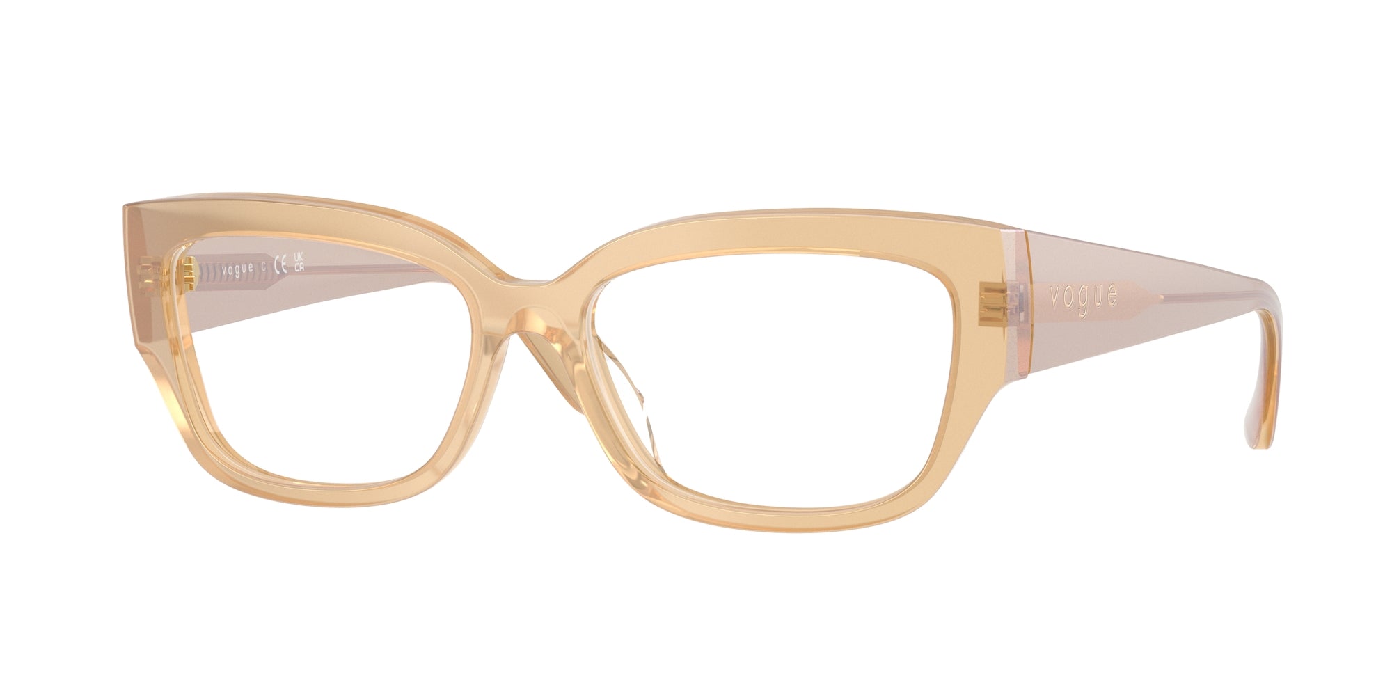 8056262414095 - Damen VO5639U  3234 Rahmen von BRILLEN Acetat Braun Transparent Pillow Normal
