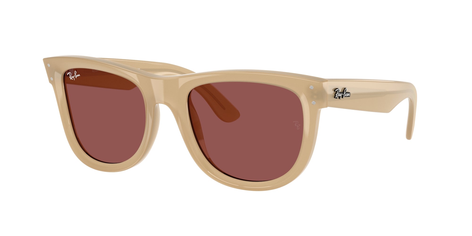 8056262432884 - Unisex RBR0502S WAYFARER REVERSE 678069 Gläser SONNENBRILLEN Acetat Beige Violett Quadratisch Normal