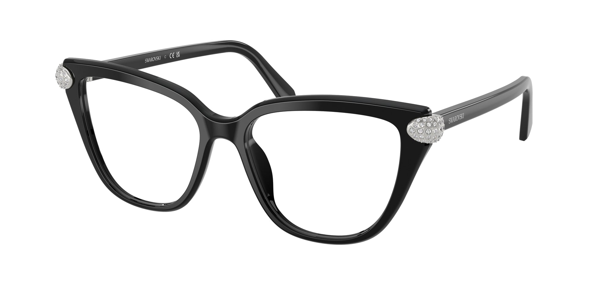 8056262451519 - Damen SK2045  1001 Rahmen von BRILLEN Acetat Schwarz Transparent Cat Eye Normal