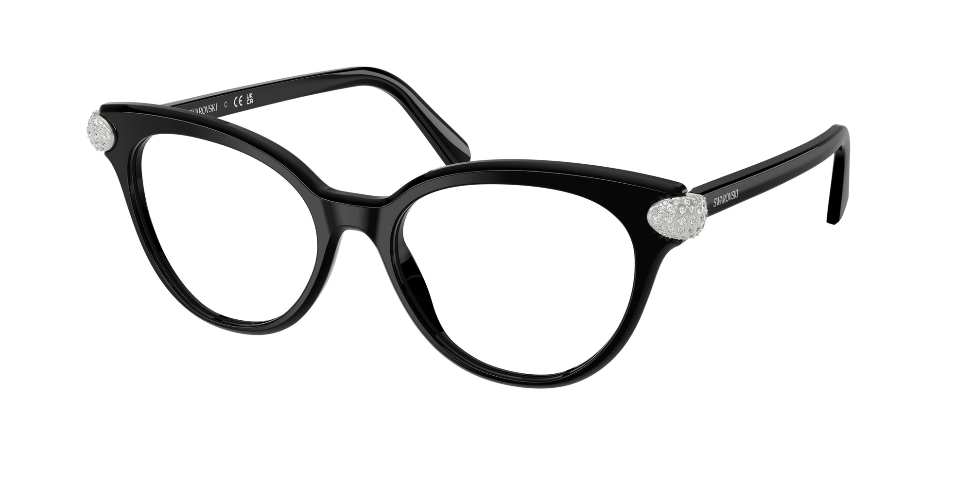 8056262452288 - Damen SK2046  1001 Rahmen von BRILLEN Acetat Schwarz Transparent Pantos Normal