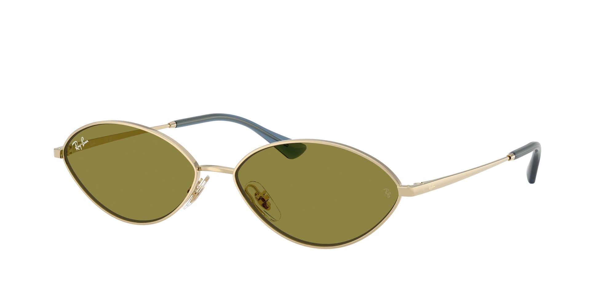 8056262454046 - Unisex RB3757 KAI 9213 2 Gläser SONNENBRILLEN Metall Gold Grün Rund Normal 8056262454046 - Unisex RB3757 KAI 9213 2 Gläser SONNENBRILLEN Metall Gold Grün Rund Normal