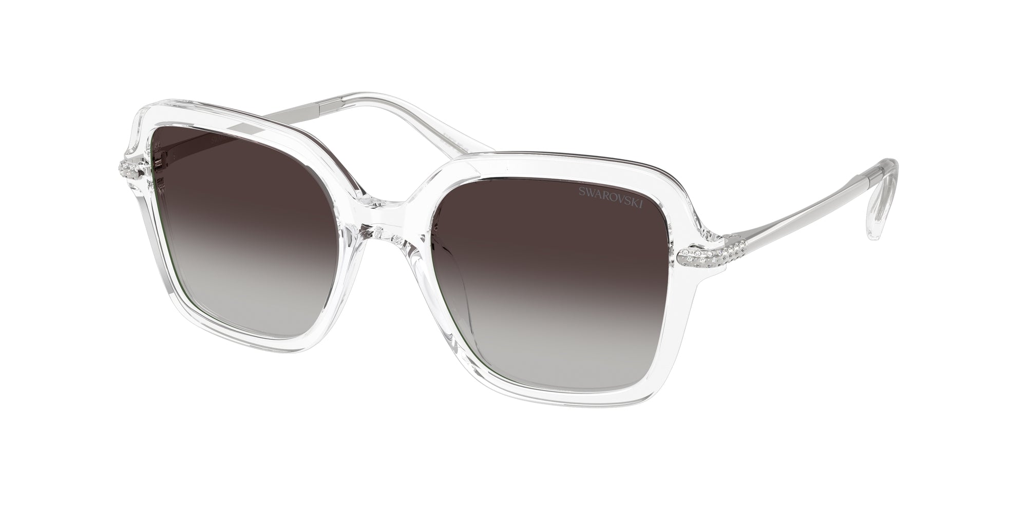 8056262454244 - Damen SK6040  10278G Gläser SONNENBRILLEN Acetat Transparent Grau Geometrisch Normal Schattiert