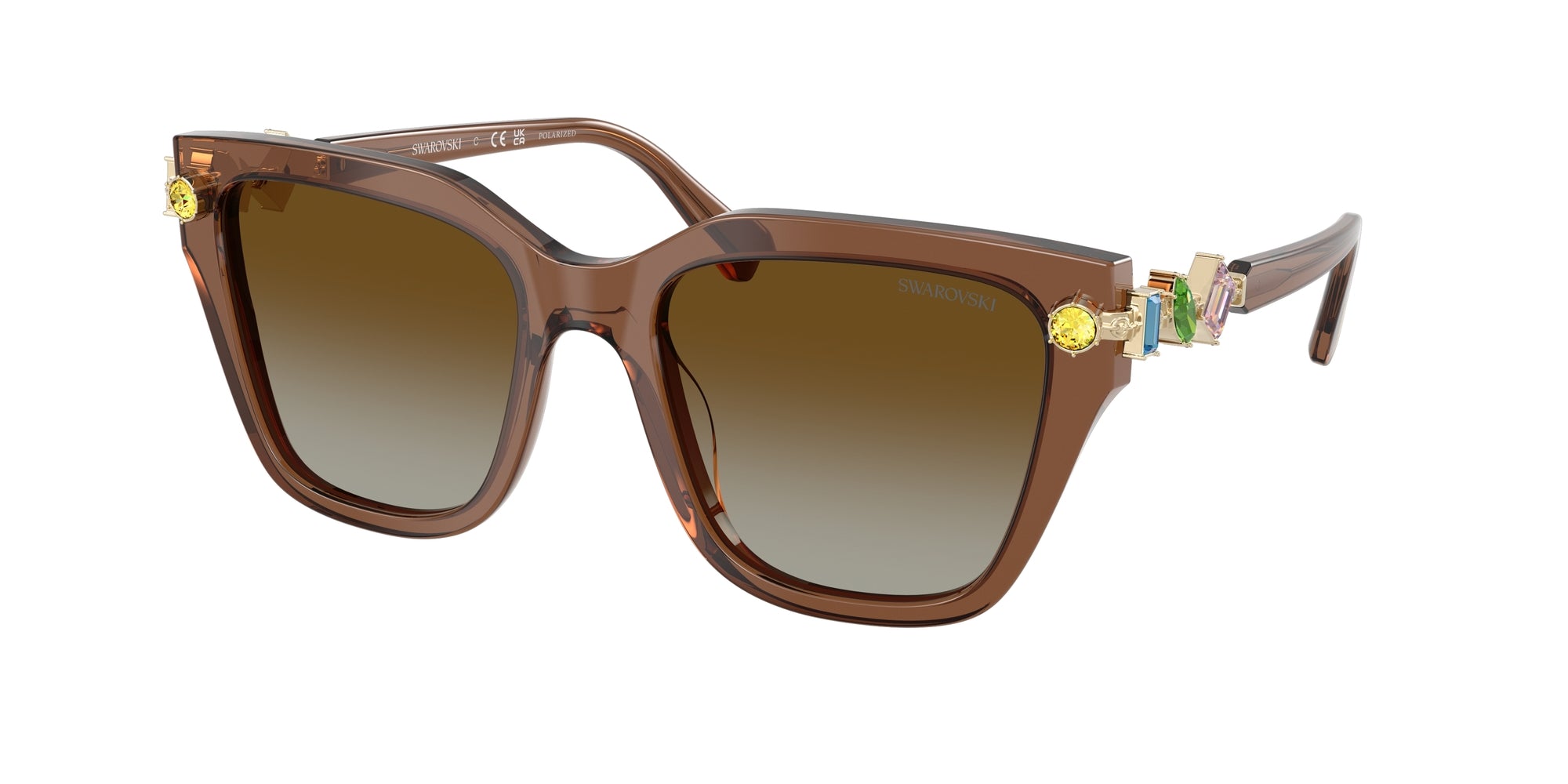 8056262454435 - Damen SK6041 1067T5 Gläser SONNENBRILLEN Acetat Braun Braun Geometrisch Polarisiert Schattiert 8056262454435 - Damen SK6041 1067T5 Gläser SONNENBRILLEN Acetat Braun Braun Geometrisch Polarisiert Schattiert