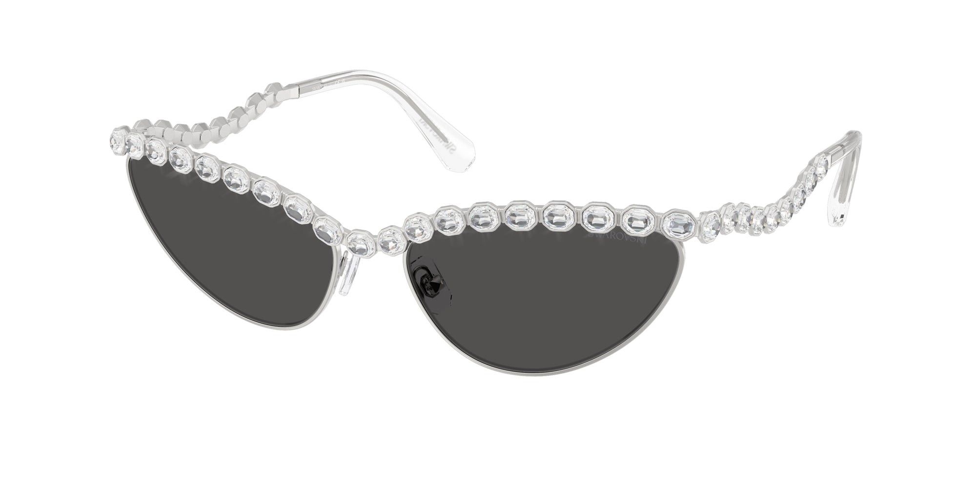 8056262454664 - Damen SK7030  400187 Gläser SONNENBRILLEN Metall Silber Grau Cat Eye Normal