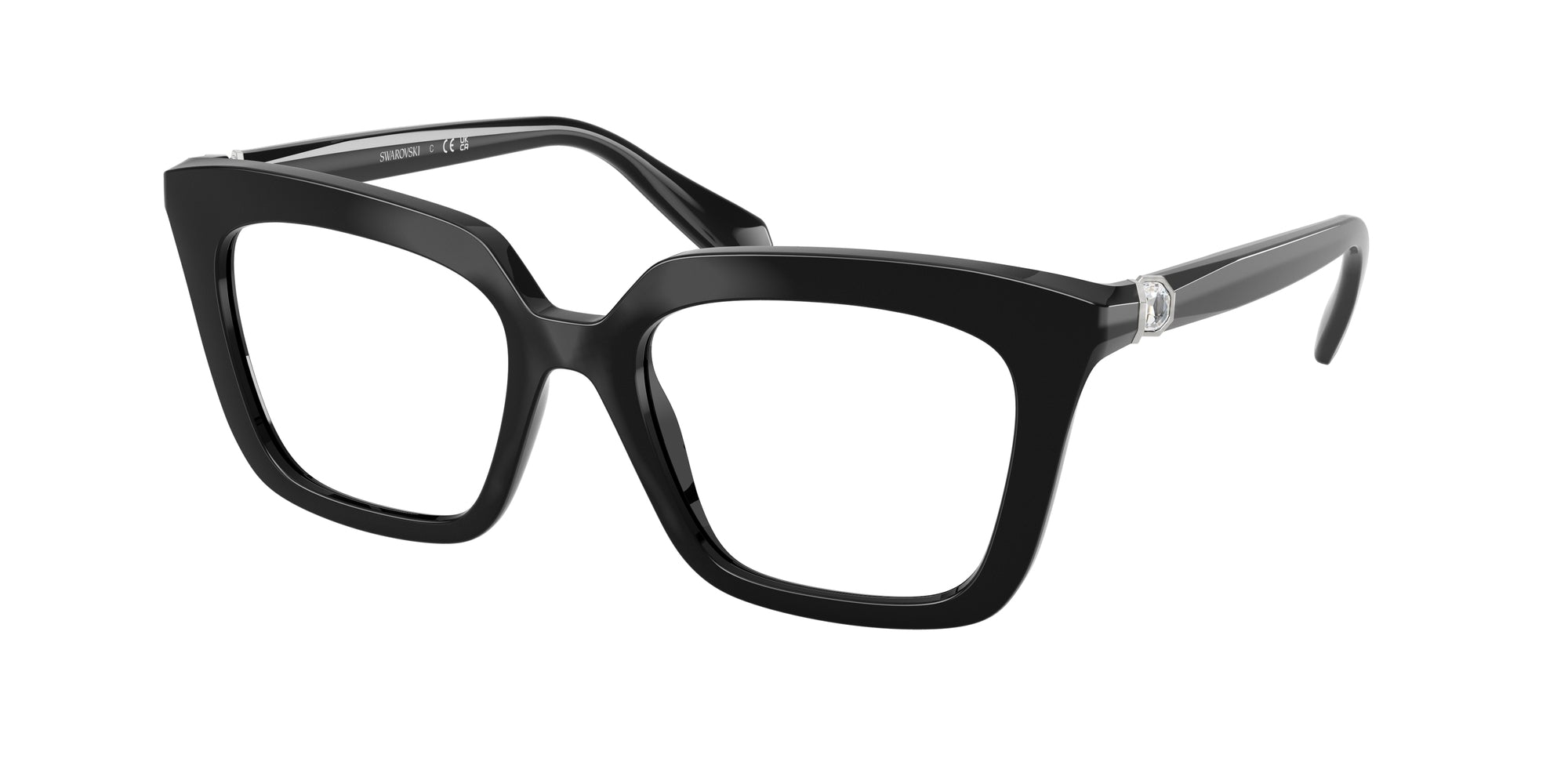 8056262457702 - Damen SK2043  1038 Rahmen von BRILLEN Acetat Schwarz Transparent Quadratisch Normal