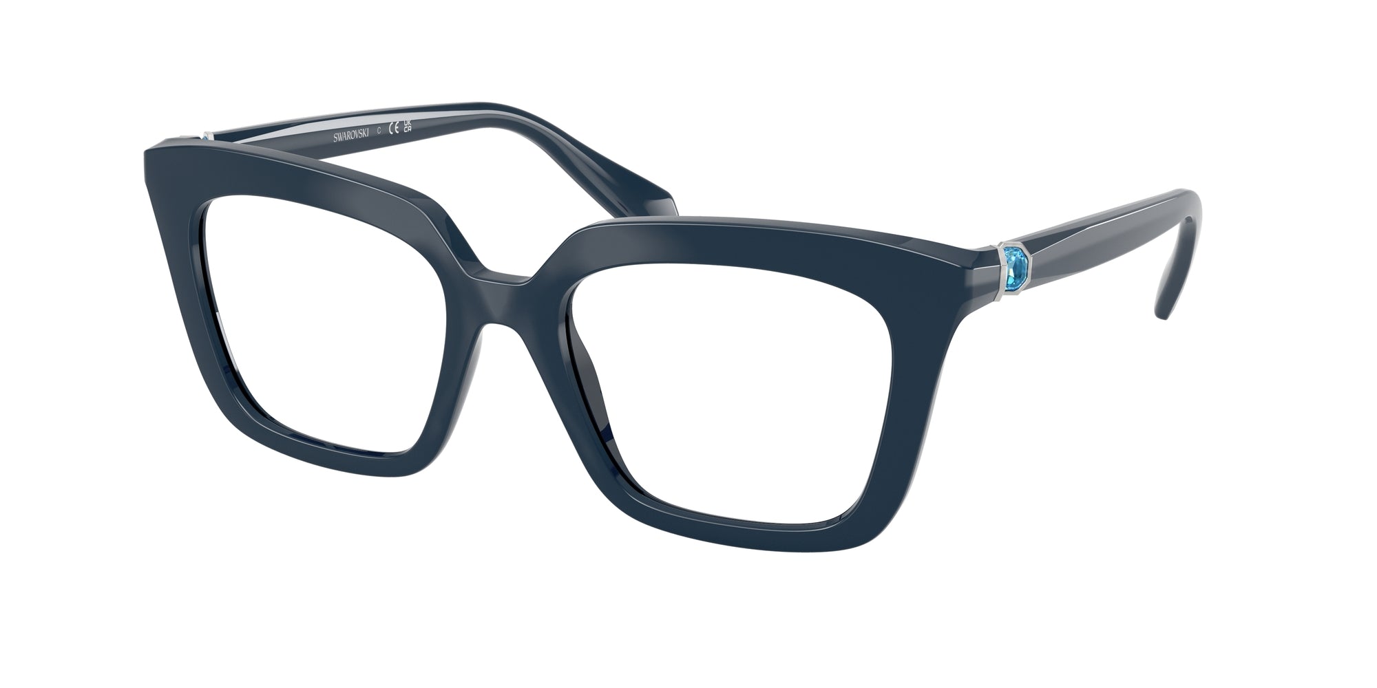 8056262457726 - Damen SK2043  1004 Rahmen von BRILLEN Acetat Blau Transparent Quadratisch Normal