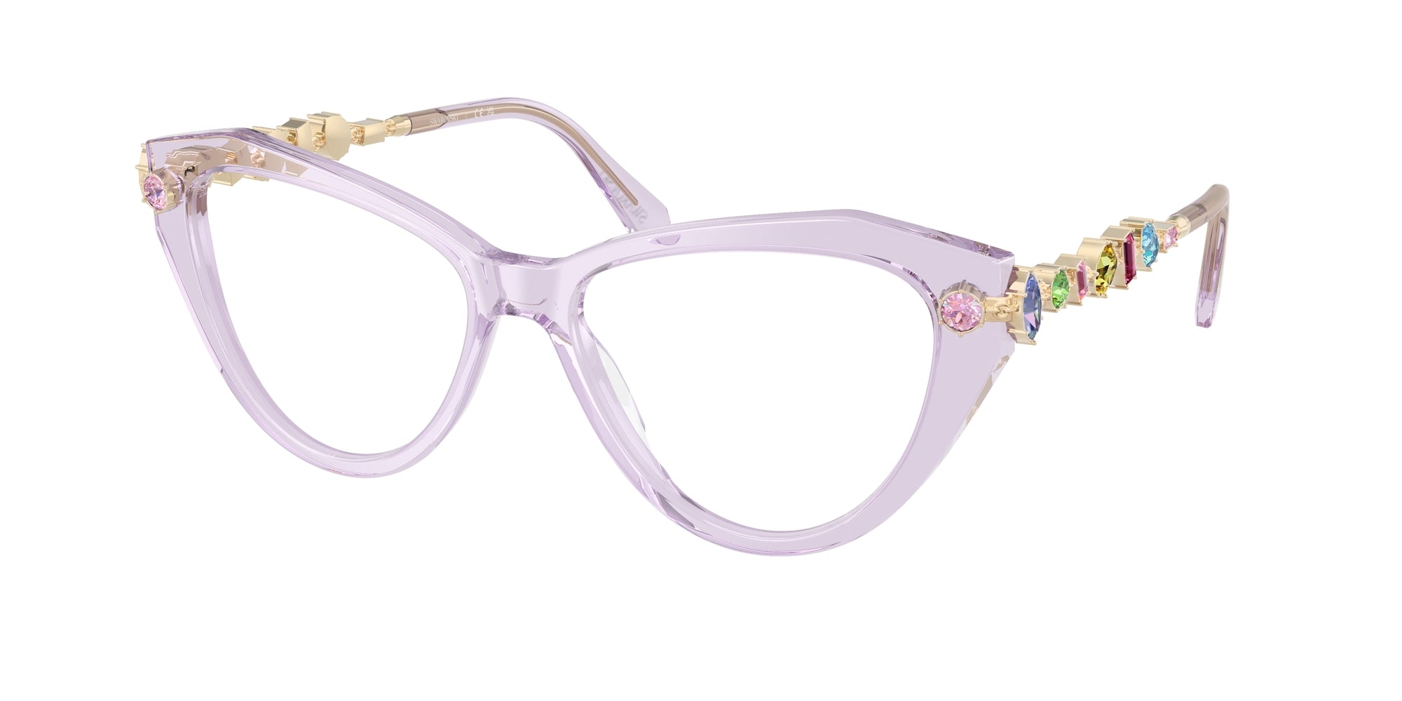 8056262463758 - Damen SK2047  1079 Rahmen von BRILLEN Acetat Violett Transparent Cat Eye Normal