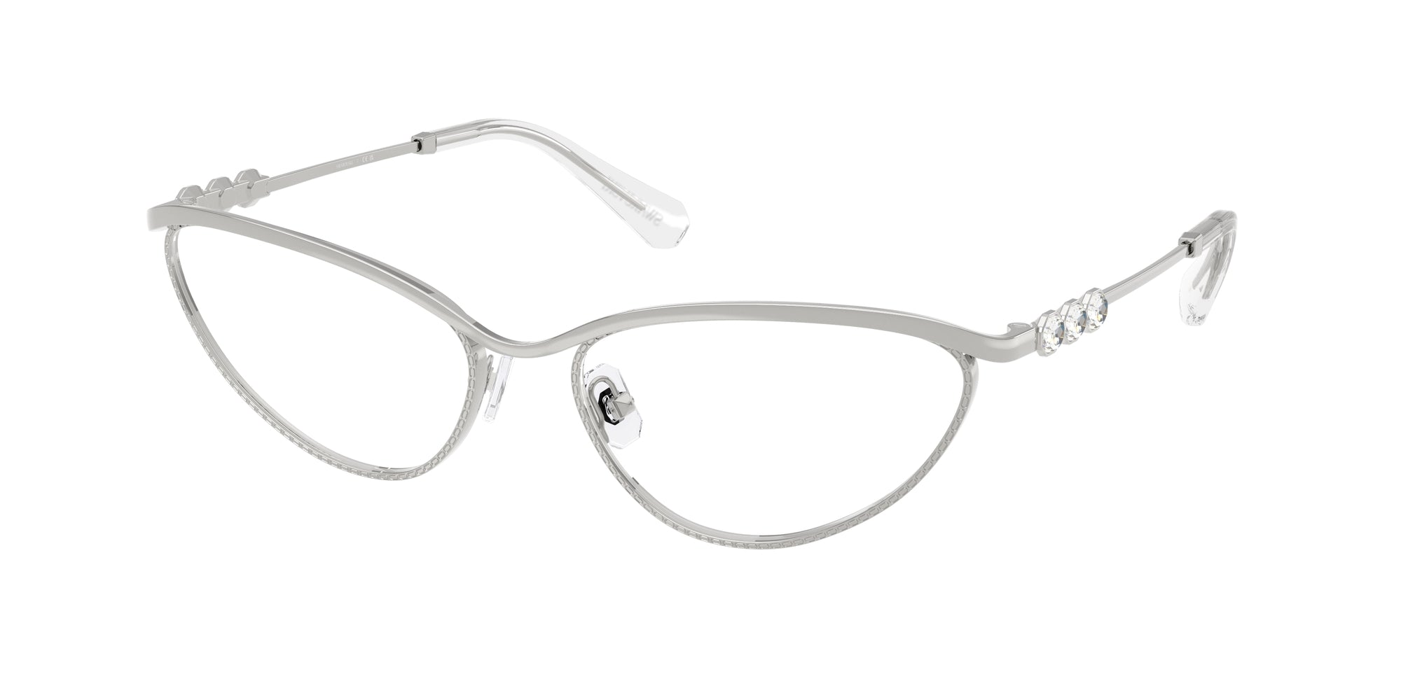 8056262466117 - Damen SK1027  4001 Rahmen von BRILLEN Metall Silber Transparent Cat Eye Normal