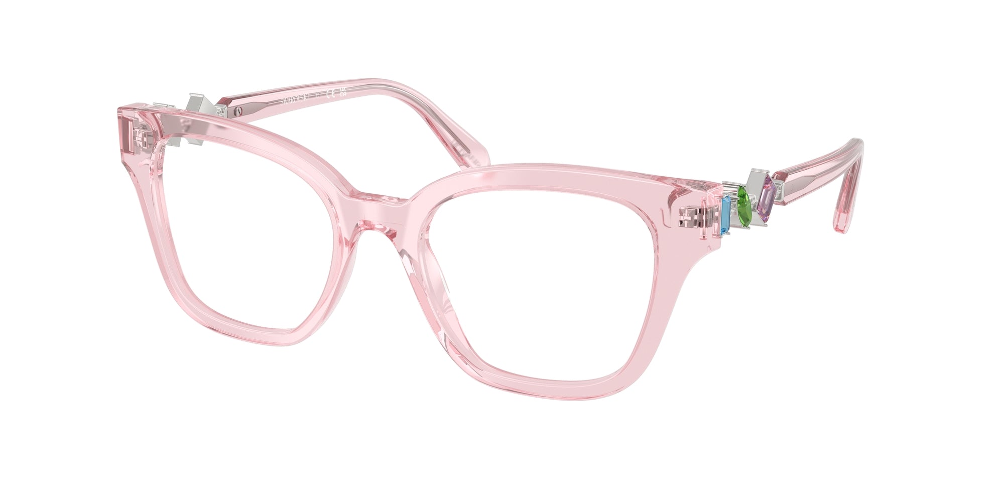 8056262466568 - Damen SK2048  3001 Rahmen von BRILLEN Acetat Rosa Transparent Quadratisch Normal