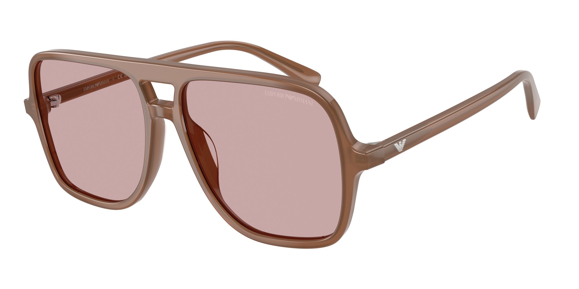 8056262471265 - Herren EA4252U  627173 Gläser SONNENBRILLEN Acetat Braun Rosa Pilot Normal
