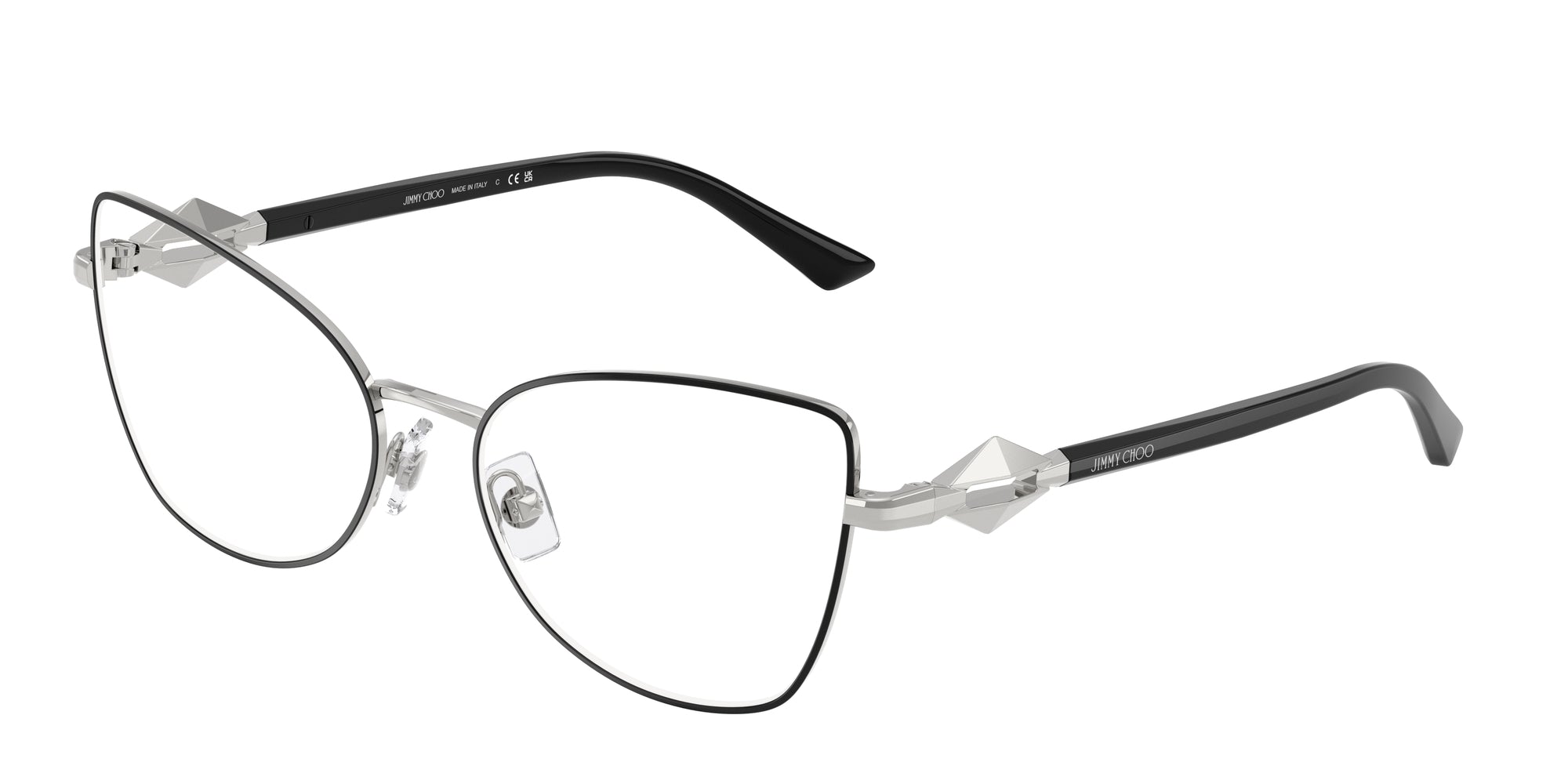 8056262471500 - Damen JC2012  3016 Rahmen von BRILLEN Metall Silber Transparent Cat Eye Normal