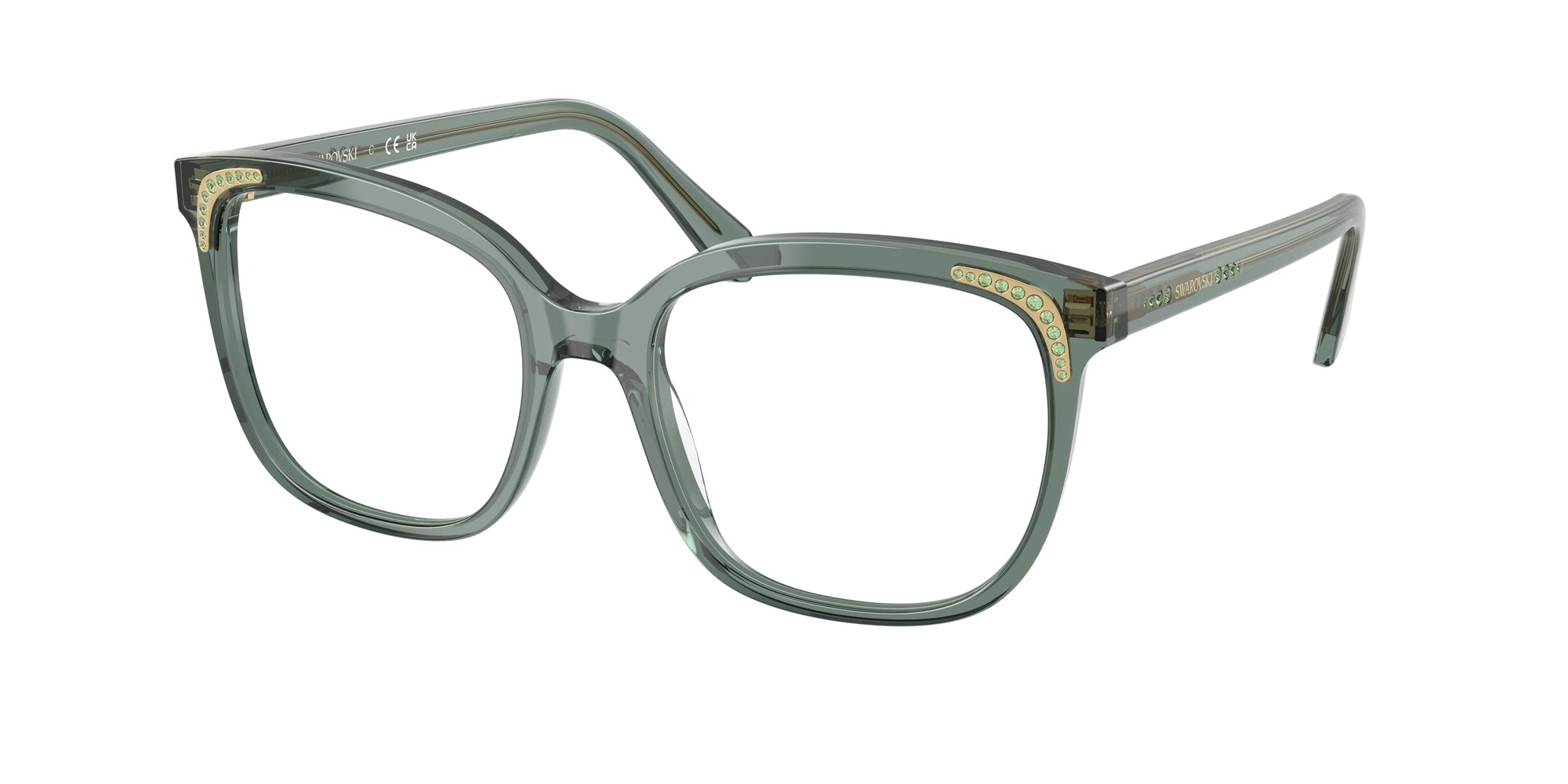 8056262475614 - Damen SK2033  1043 Rahmen von BRILLEN Acetat Grün Transparent Schmetterling Normal