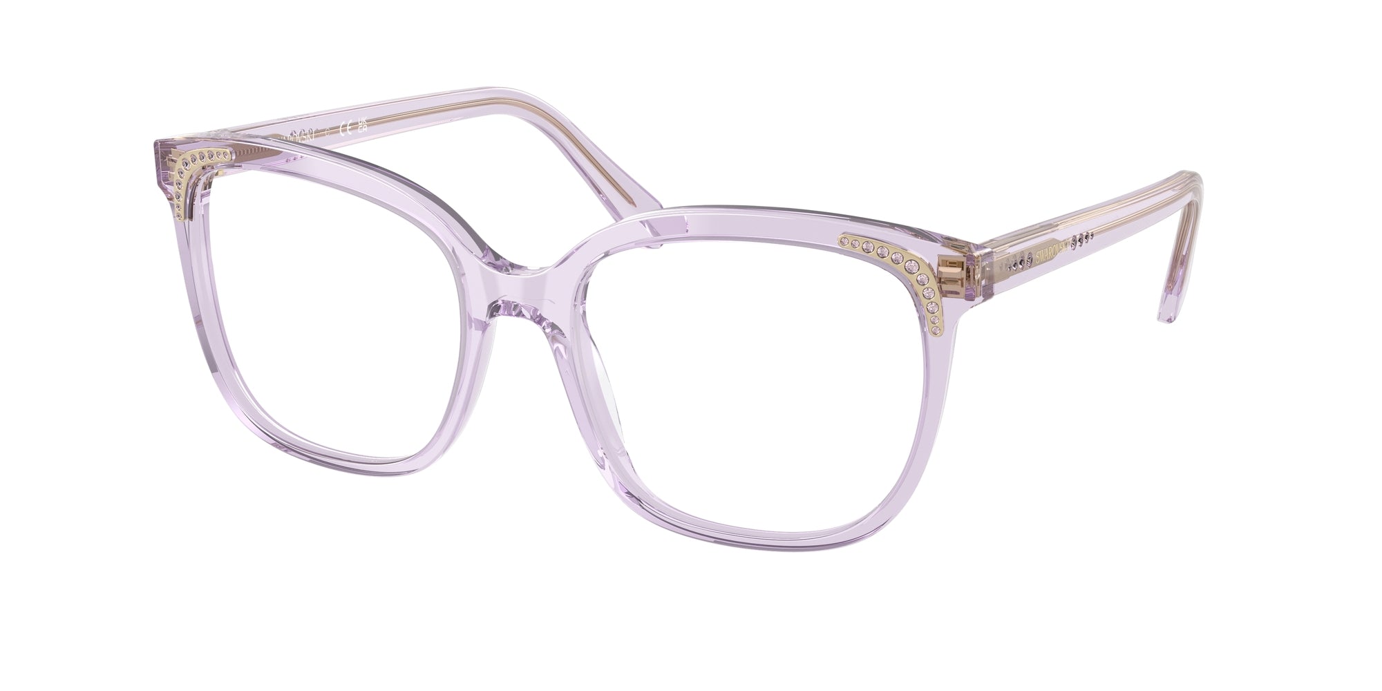 8056262475638 - Damen SK2033  1079 Rahmen von BRILLEN Acetat Violett Transparent Schmetterling Normal